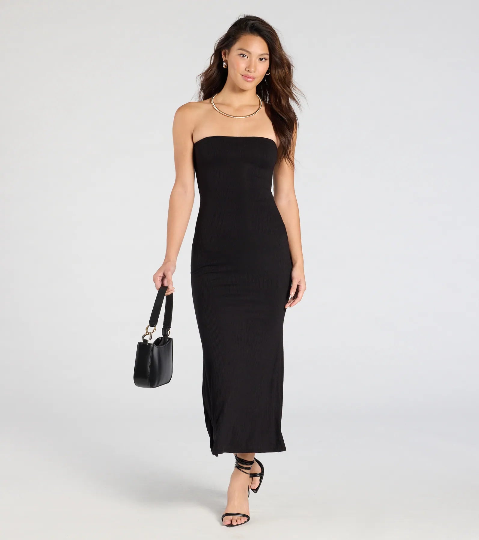 Ultimate Effortless Days Strapless Bodycon Midi Dress - Premium Sparkle Edition