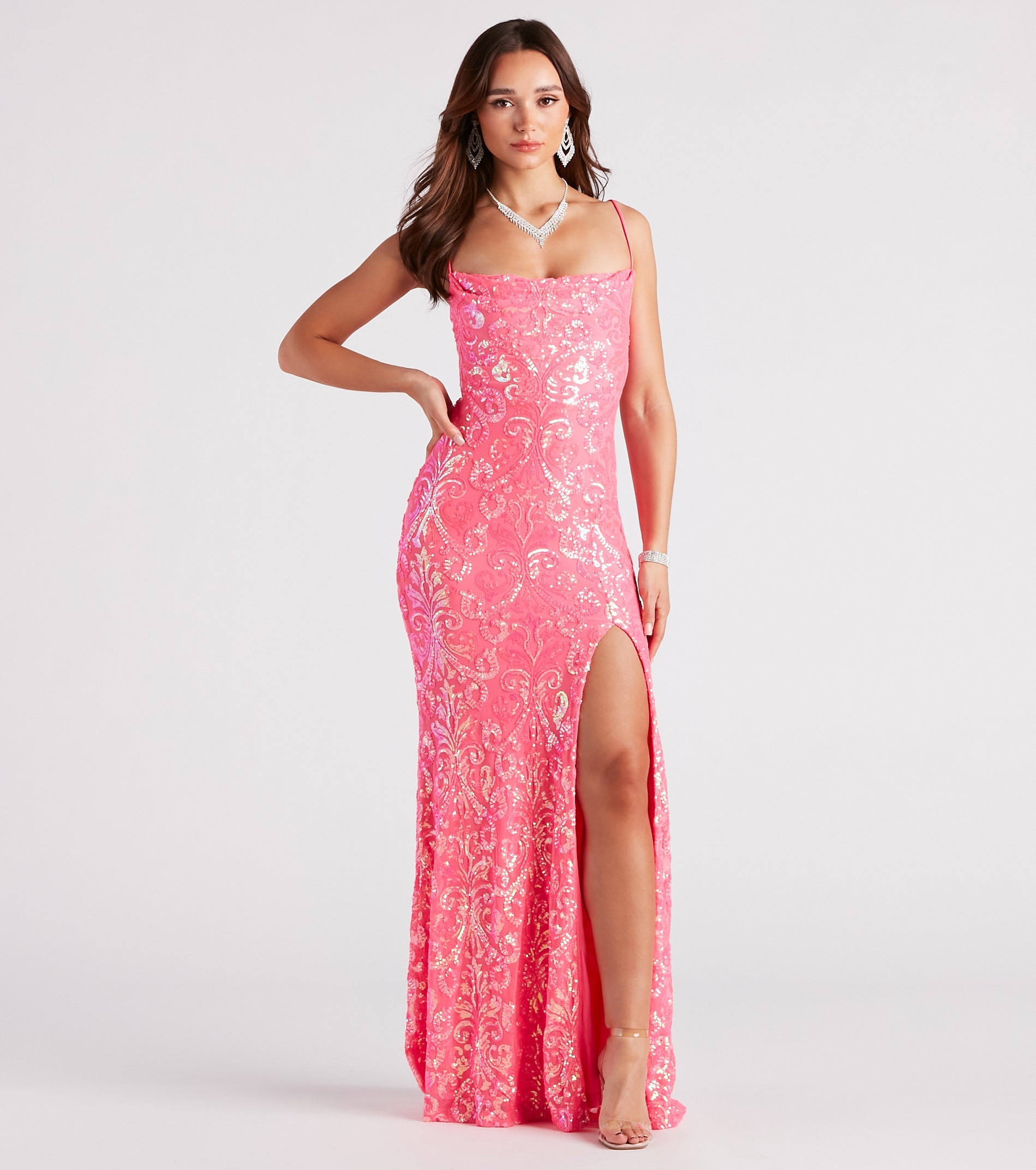 Ultimate Elegance - Gabrielle Sequin Evening Gown