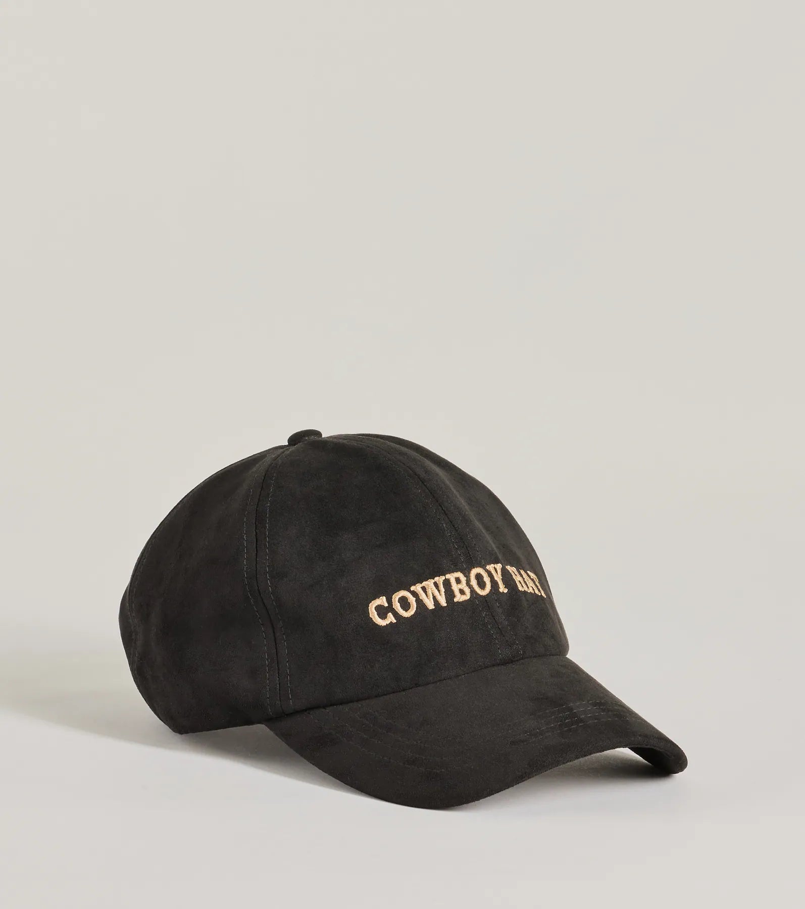 Premium Western Style Faux Suede Cowboy Script Hat