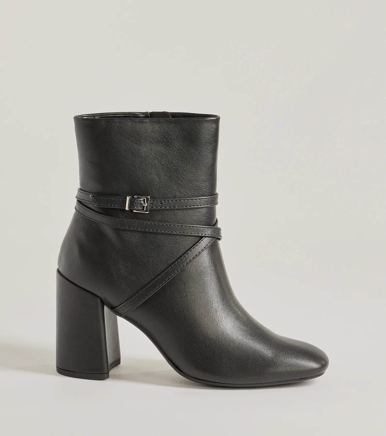 Ultimate Chic Strappy Faux Leather Booties