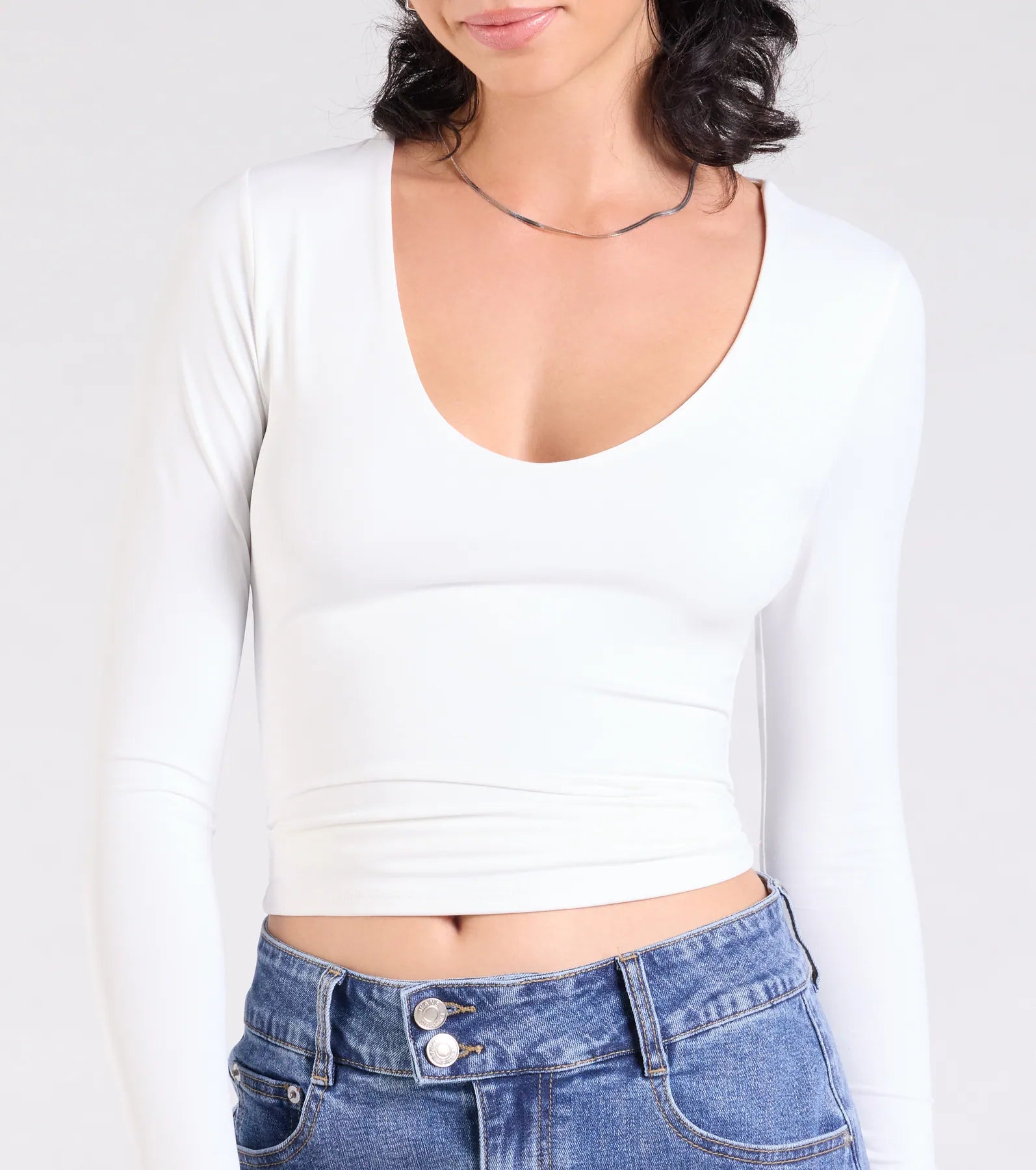 Premium V-Neck Crop Top - Ultimate Wardrobe Essential