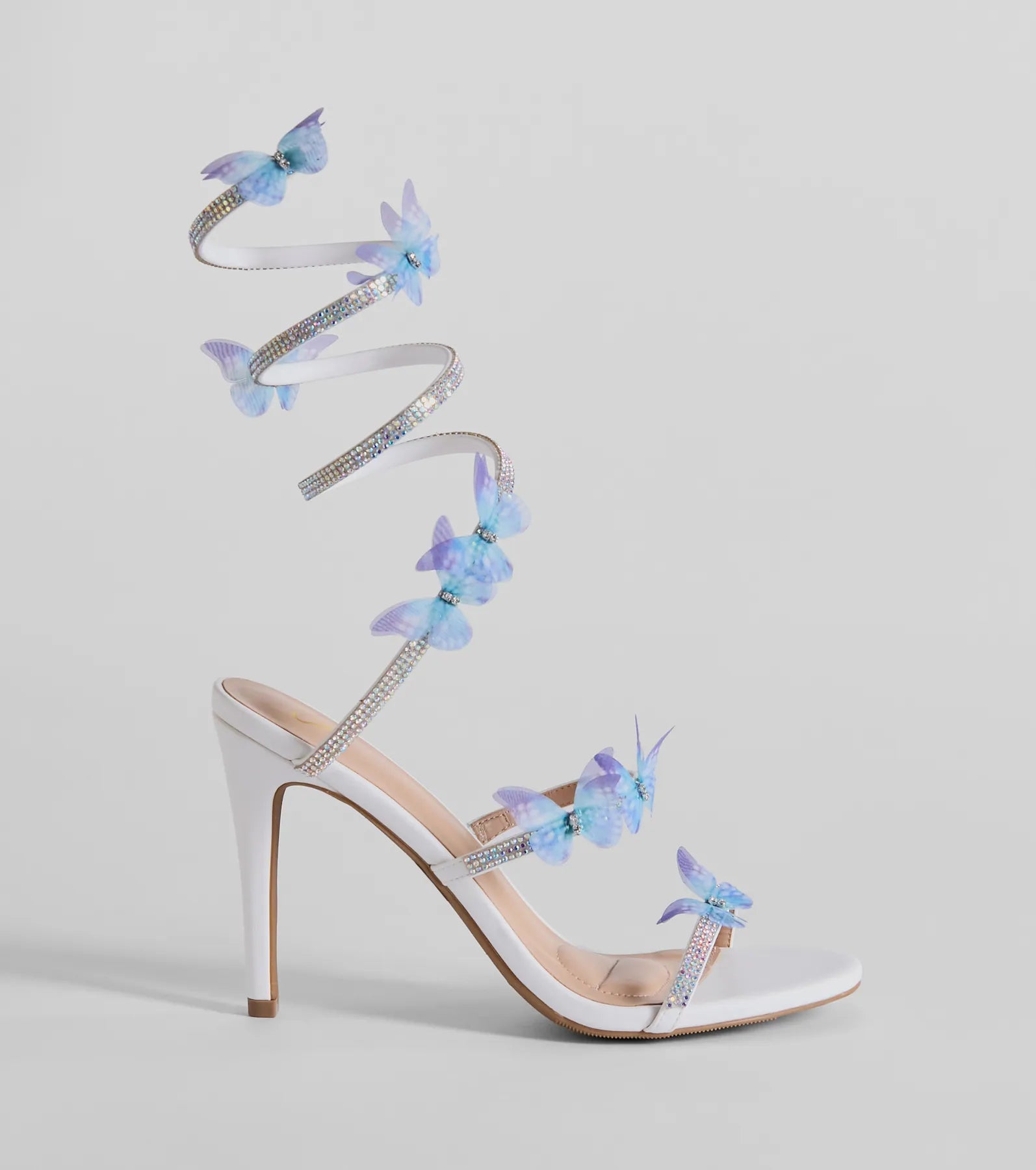 Ultimate Mythical Babe Butterfly Rhinestone Stiletto Heels