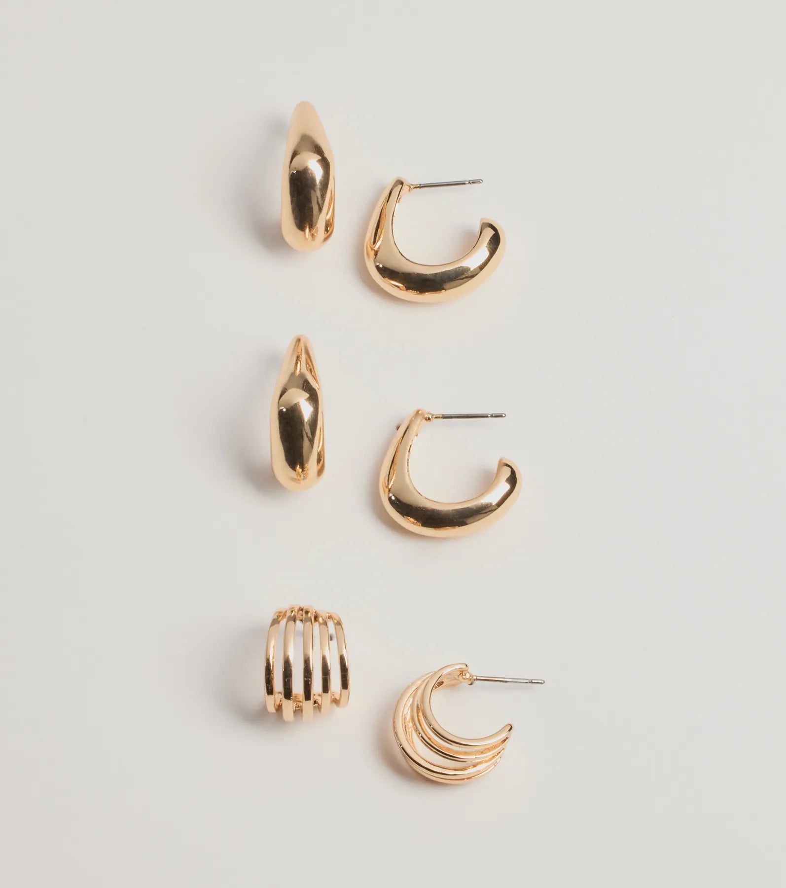 Ultimate Sleek Hoop Earrings Set - Premium Everyday Glamour