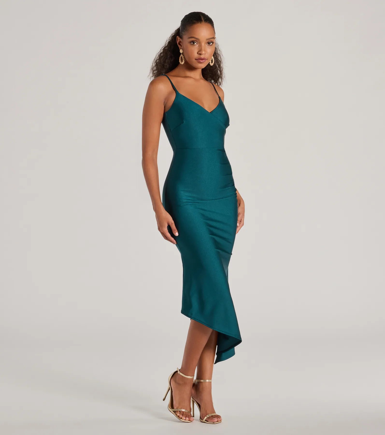 Ultimate Spotlight V-Neck Surplice Midi Dress