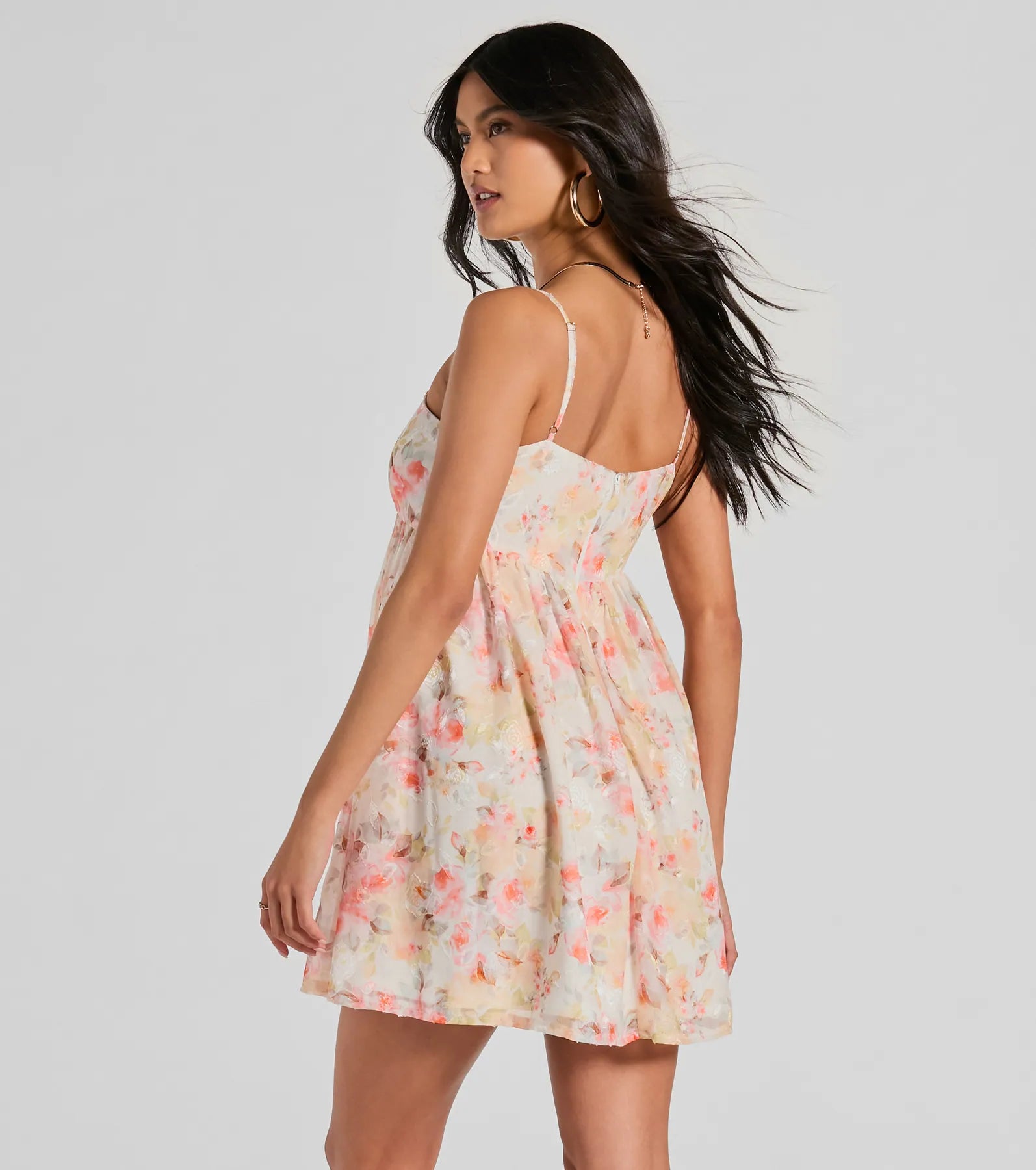 Ultimate Secret Garden Floral Chiffon Babydoll Dress