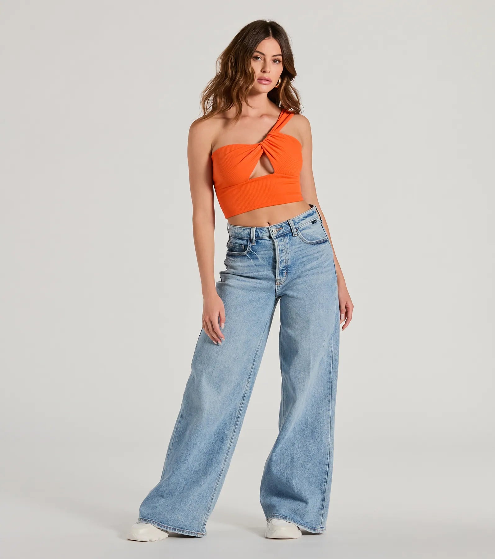 Ultimate One-Shoulder Cutout Crop Top | Trendy & Form-Fitting