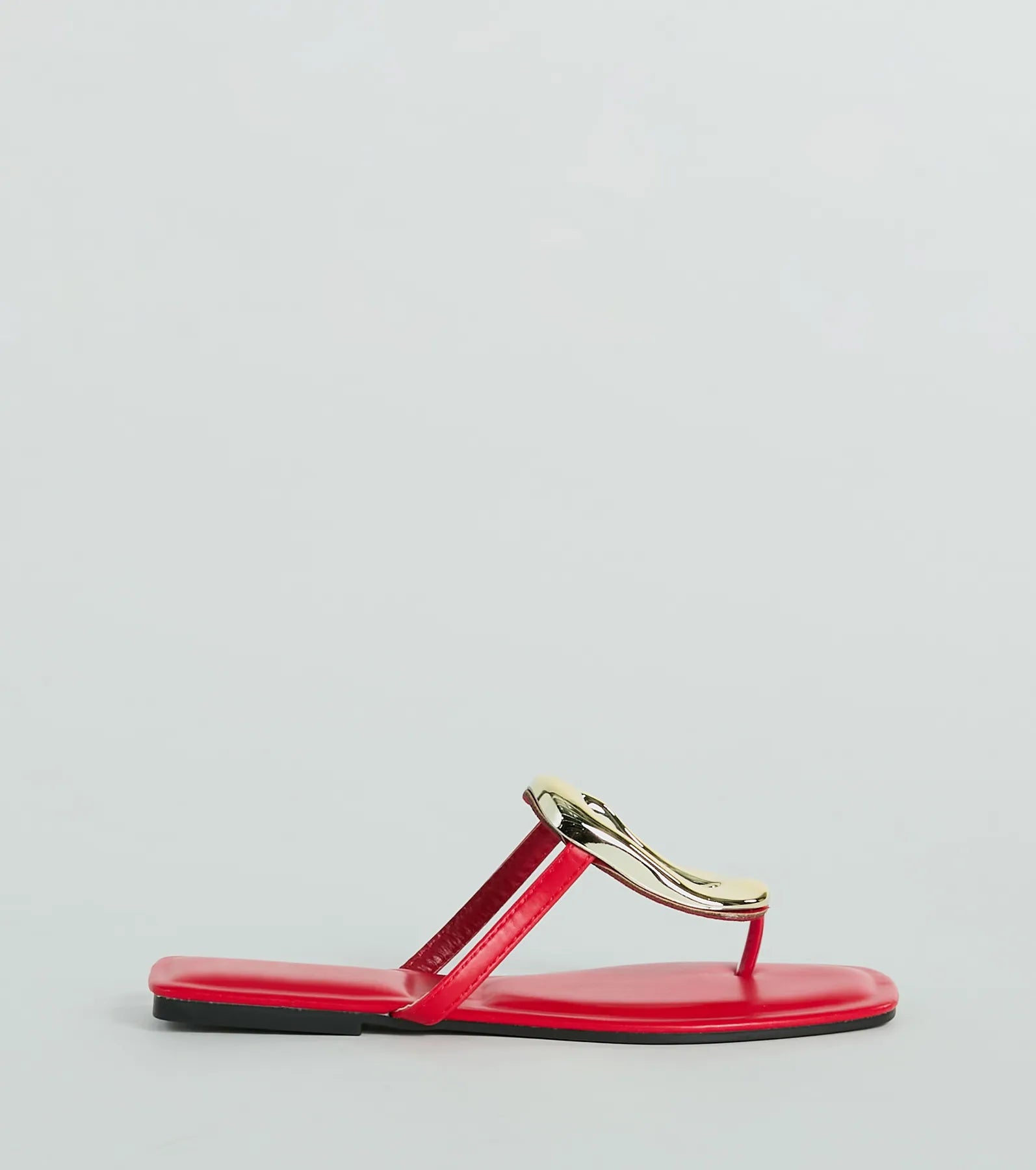 Ultimate Minimalist Square Ring Flat Sandals - Elegance Redefined