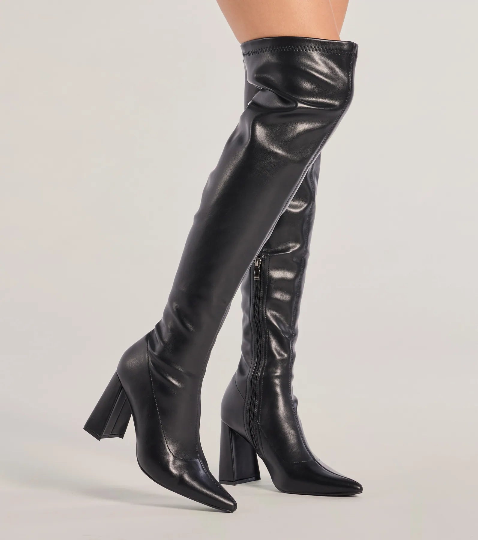 Premium Over-The-Knee Block Heel Boots - Ultimate Chic Style