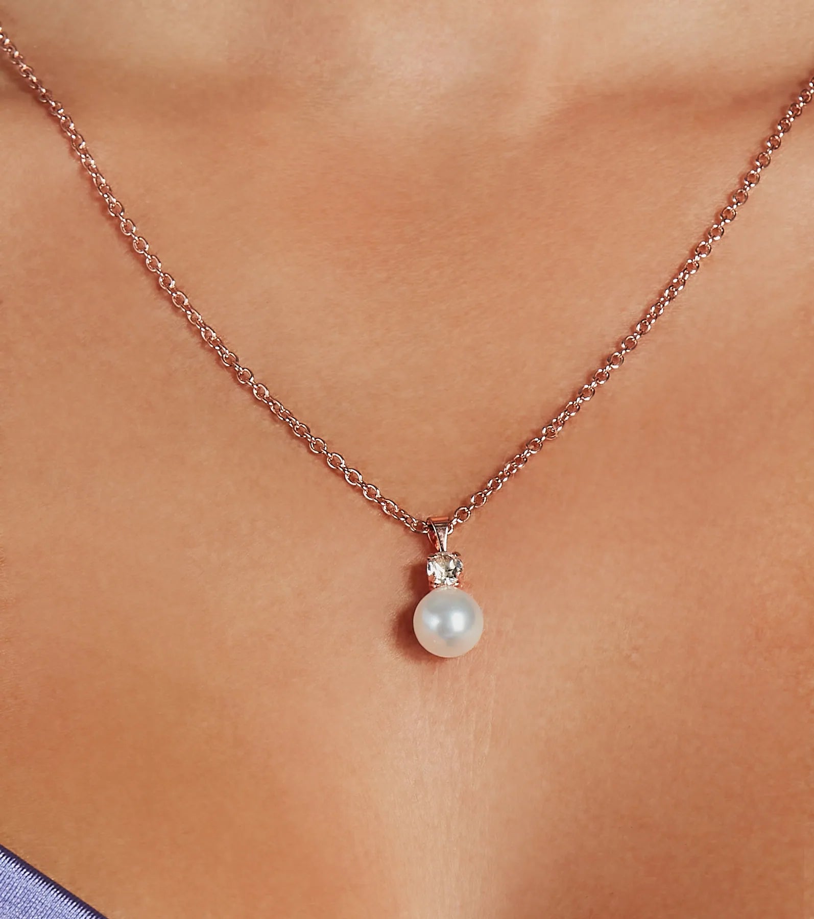 Ultimate Luxe Glam Rhinestone & Pearl Charm Necklace