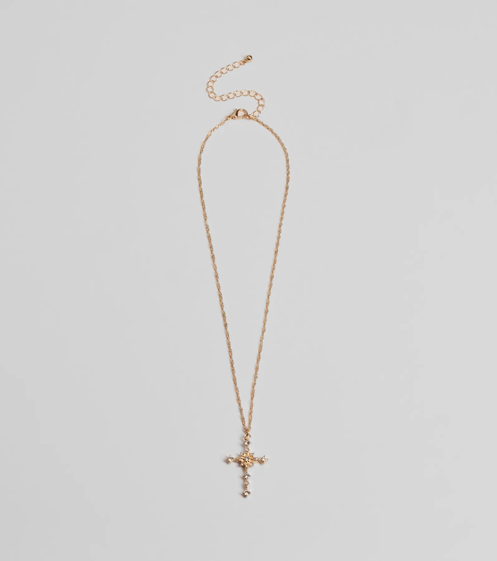 Premium Rhinestone Cross Pendant Necklace - Ultimate Glam Accessory