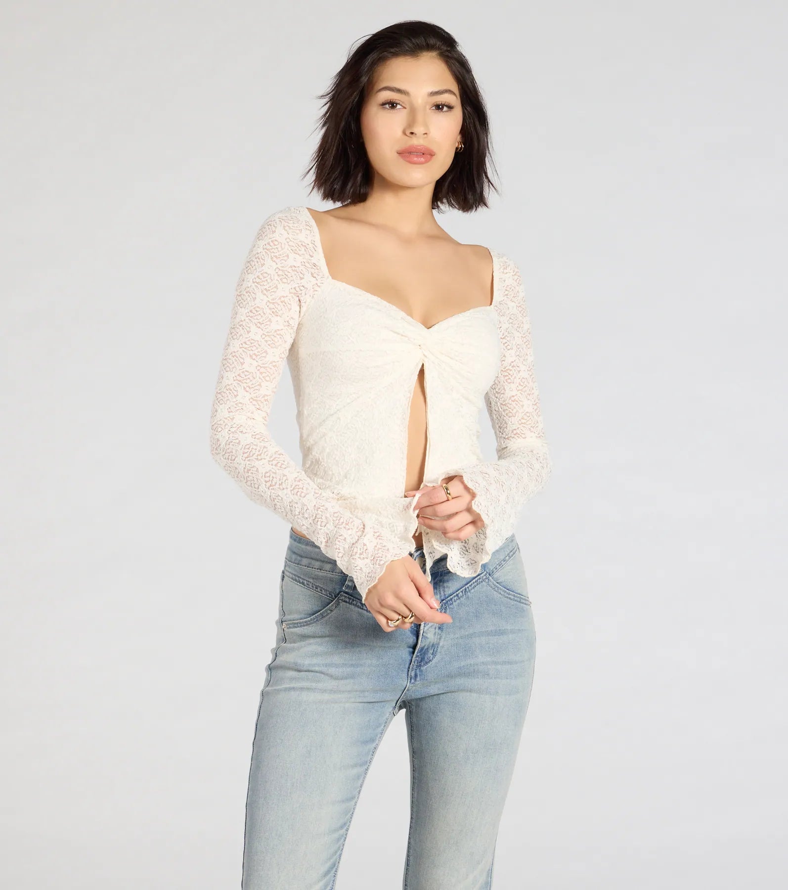 Ultimate Allure Lace Long Sleeve Crop Top
