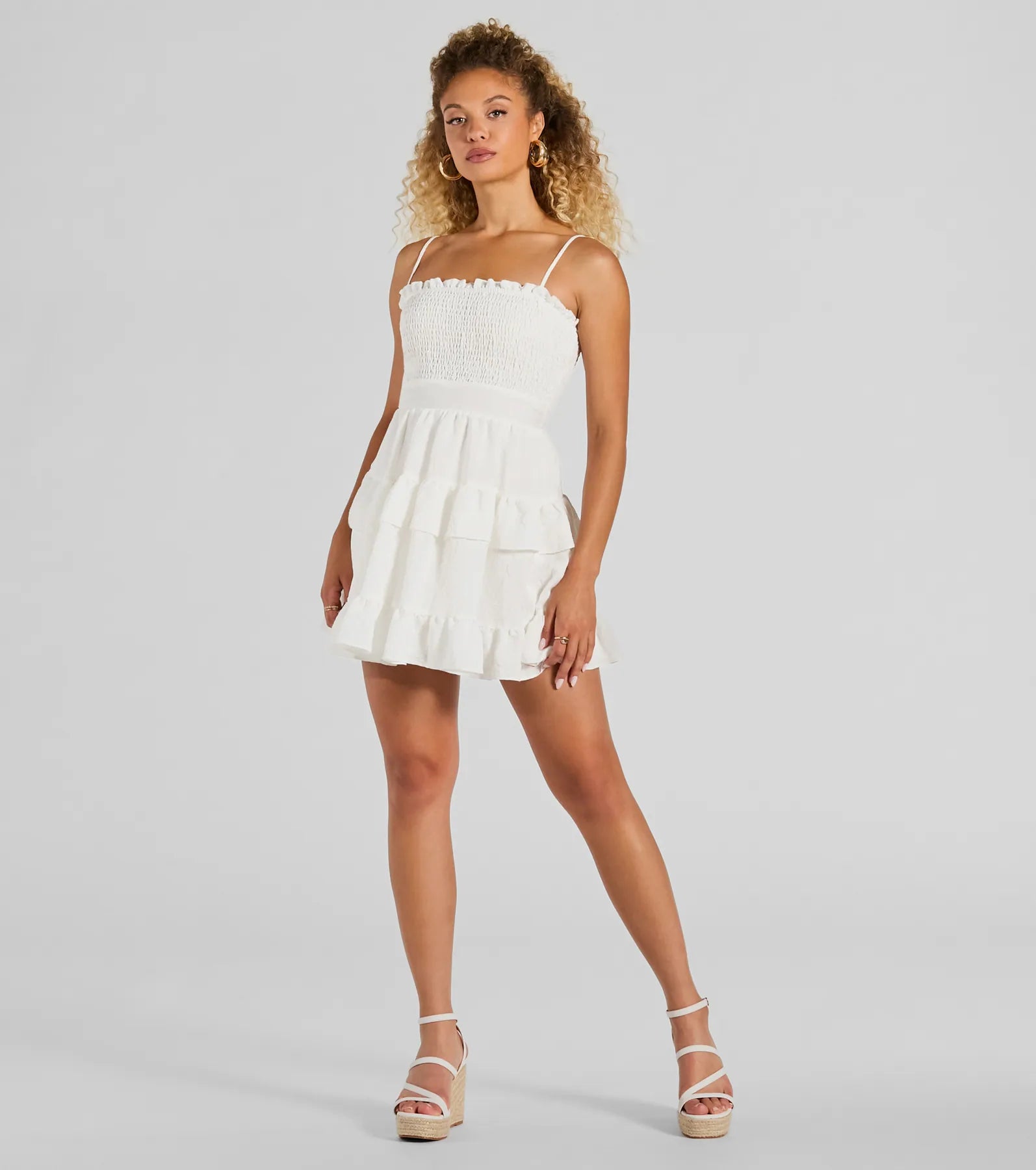 Ultimate Tea Time Ruffled Skater Dress