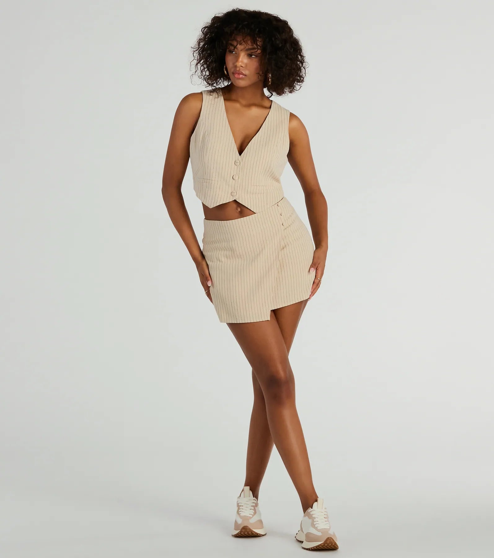 Premium Downtown Linen Skort for Modern Professionals