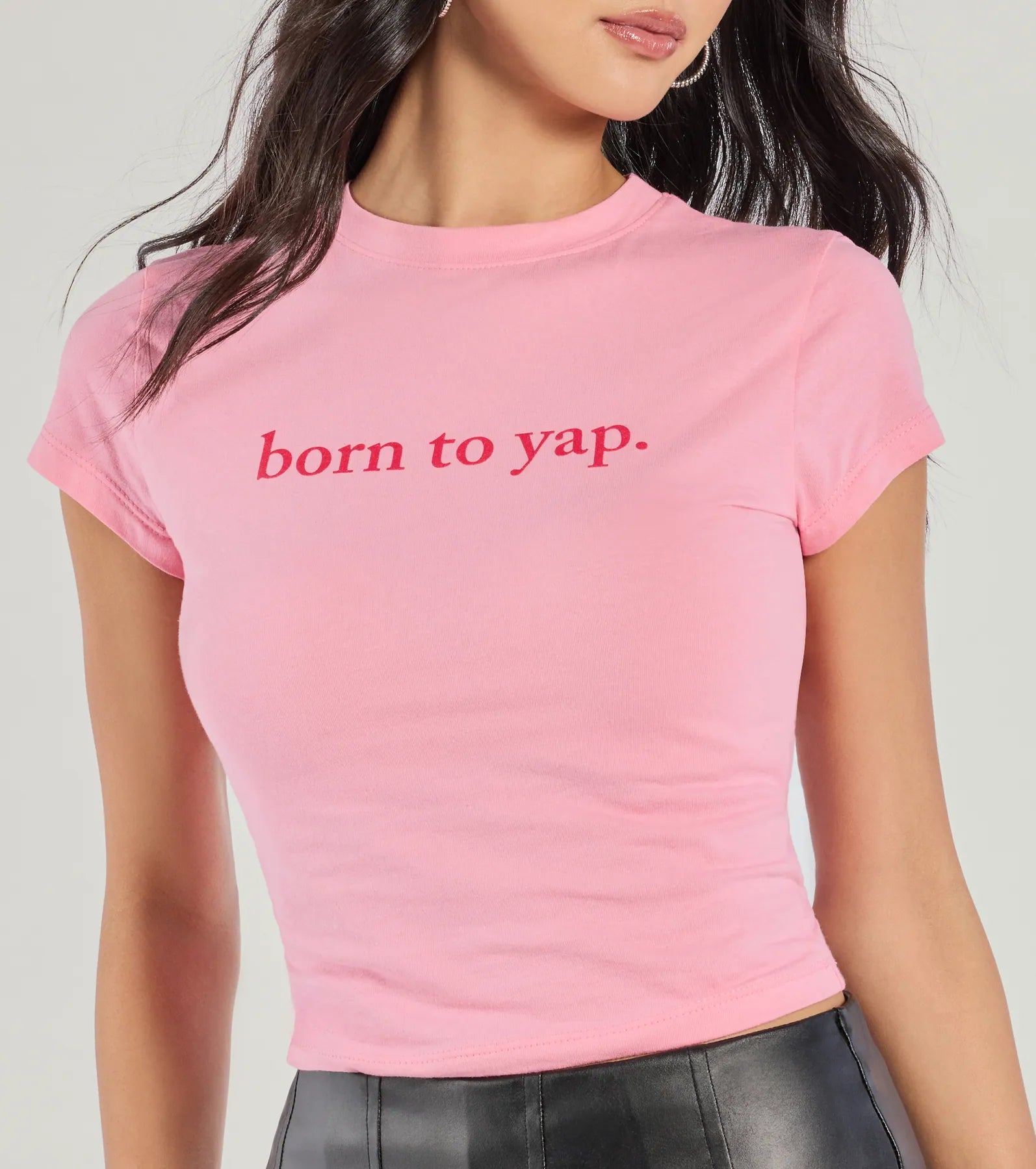 Premium Born To Yap Graphic Tee - Ultimate Statement Crop Top
