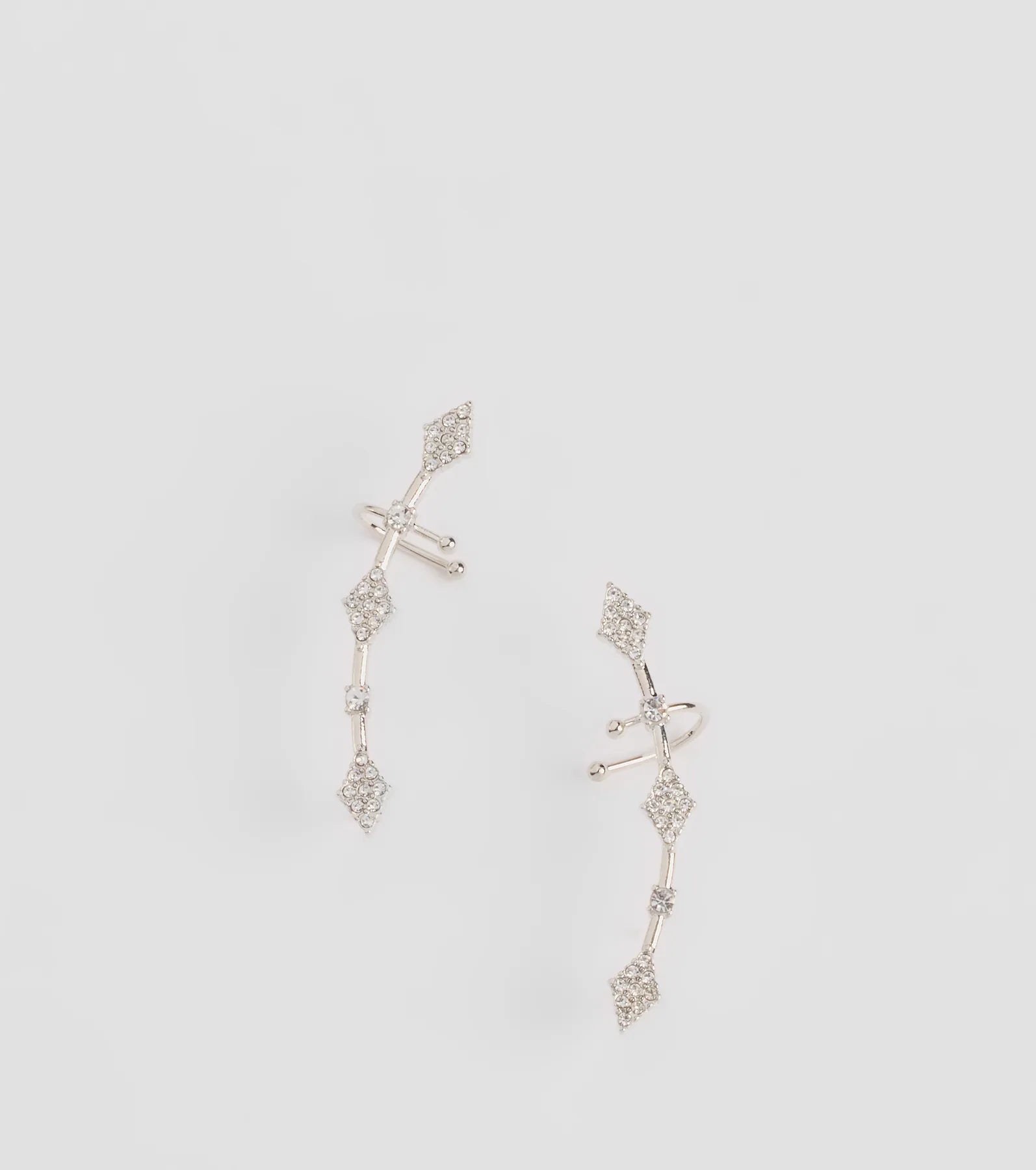 Premium Glam Ear Crawlers Duo - Rhinestone Embellished