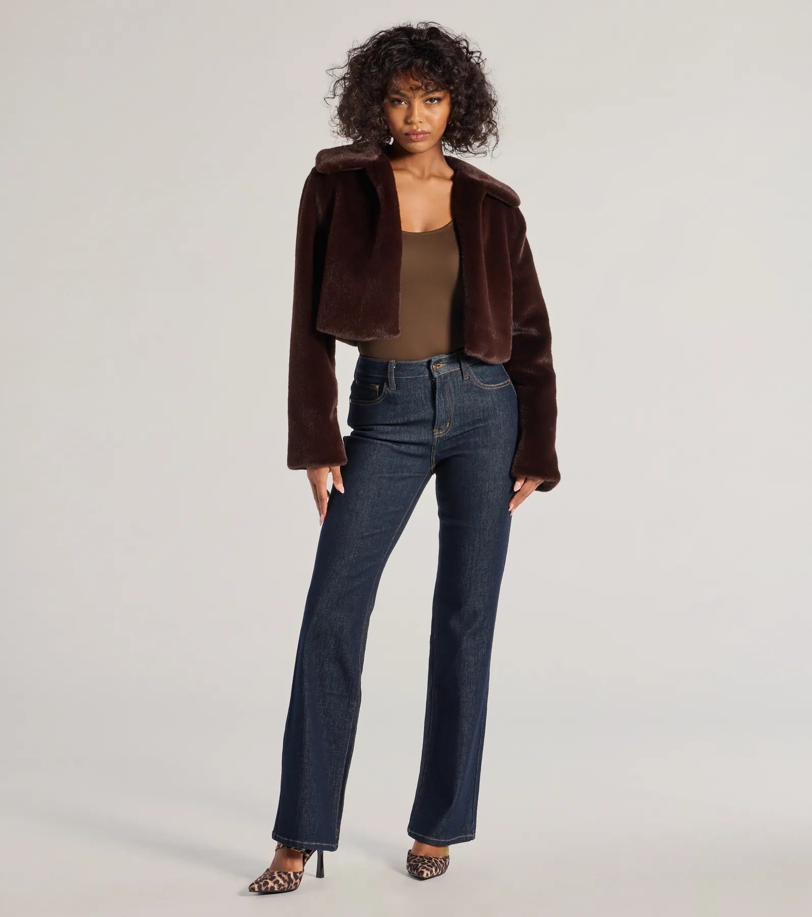 Premium Luxe Faux Fur Cropped Jacket - Ultimate Style Upgrade