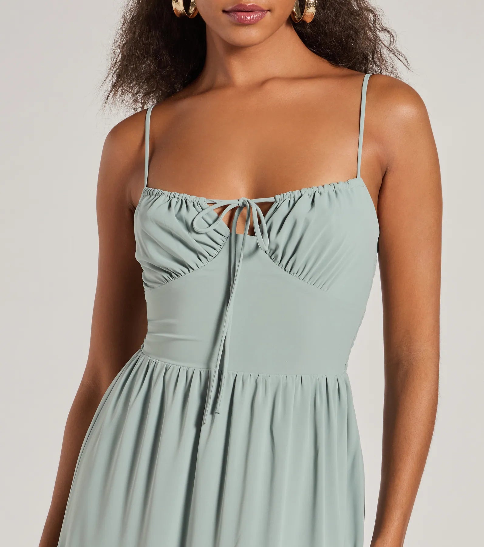 Premium Elegance: Sleeveless Ruffled Maxi Dress