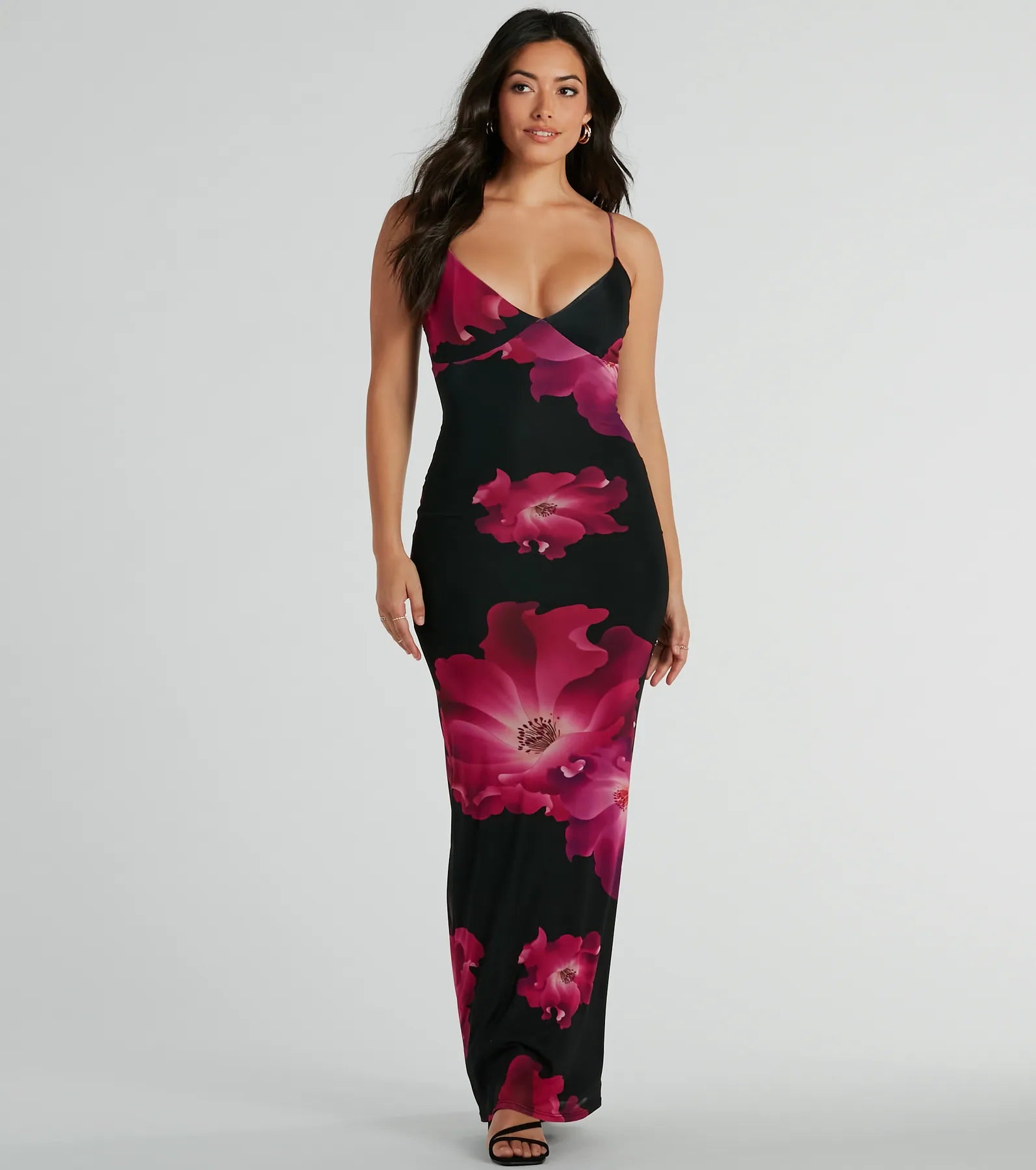 Ultimate Romance Large Blossom Floral Maxi Dress