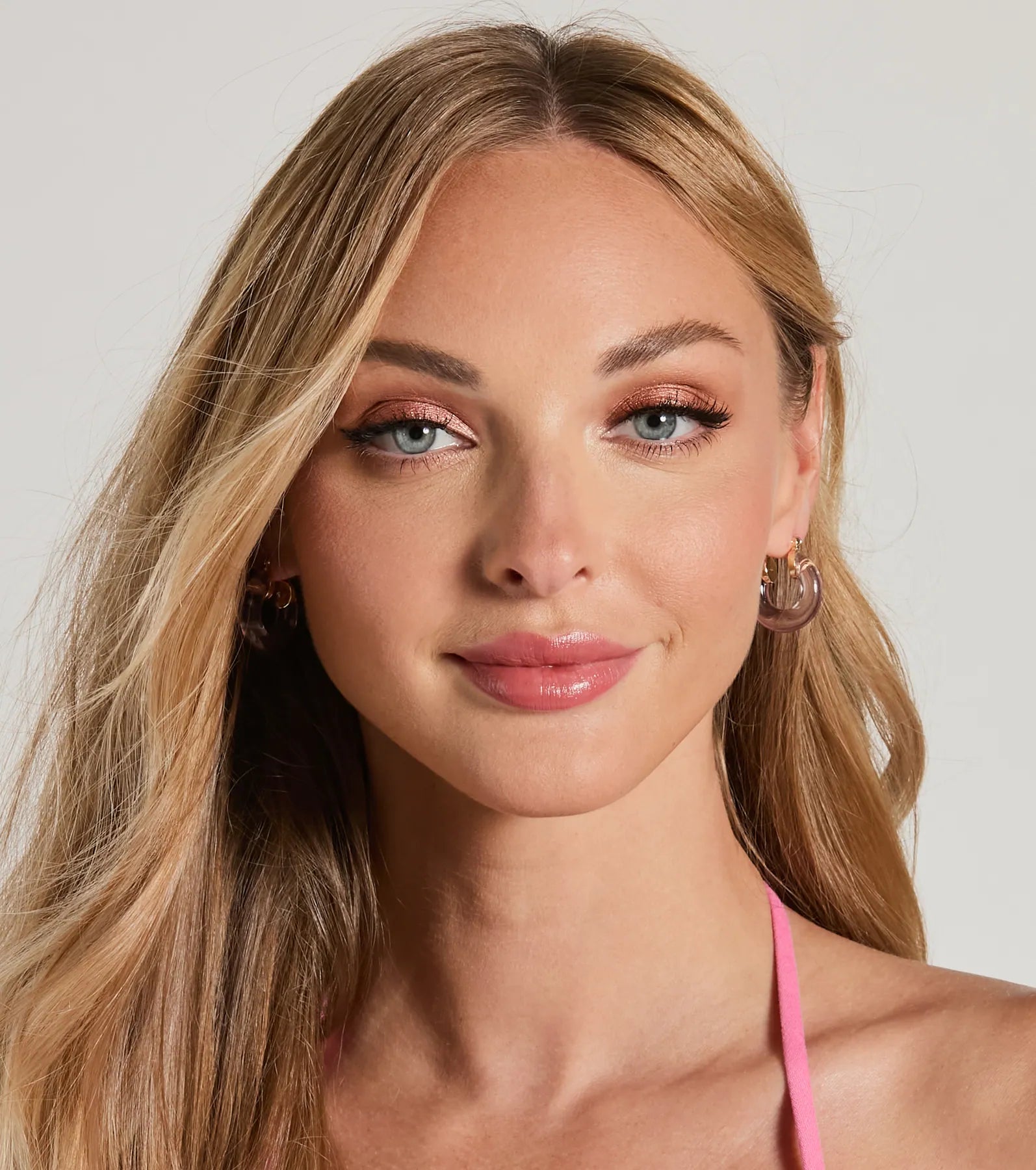 Premium Lucite Hoop Earrings - Clear & Stylish