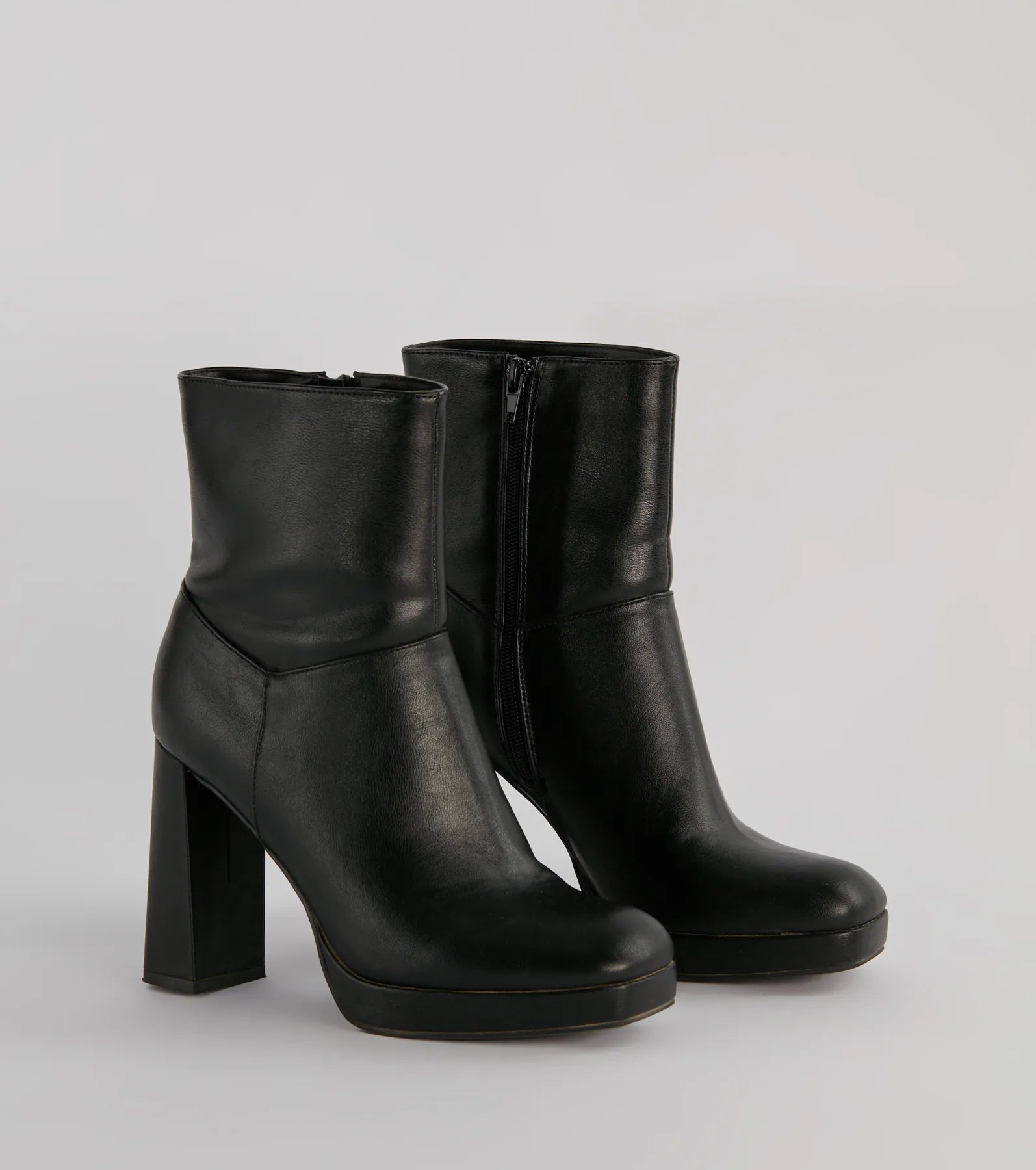 Ultimate Style Faux Leather Platform Boots - Amp Up Your Look