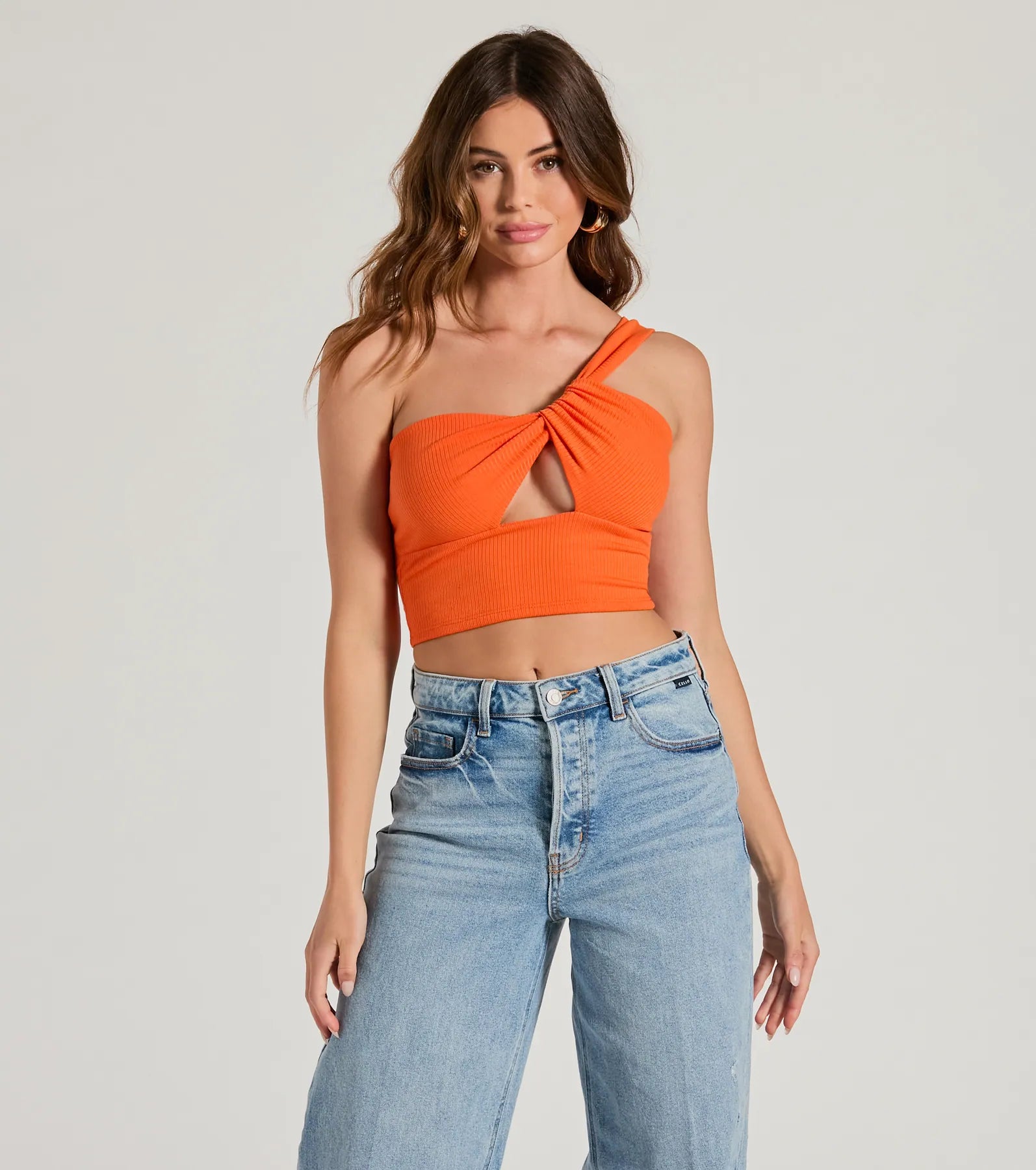 Ultimate One-Shoulder Cutout Crop Top | Trendy & Form-Fitting