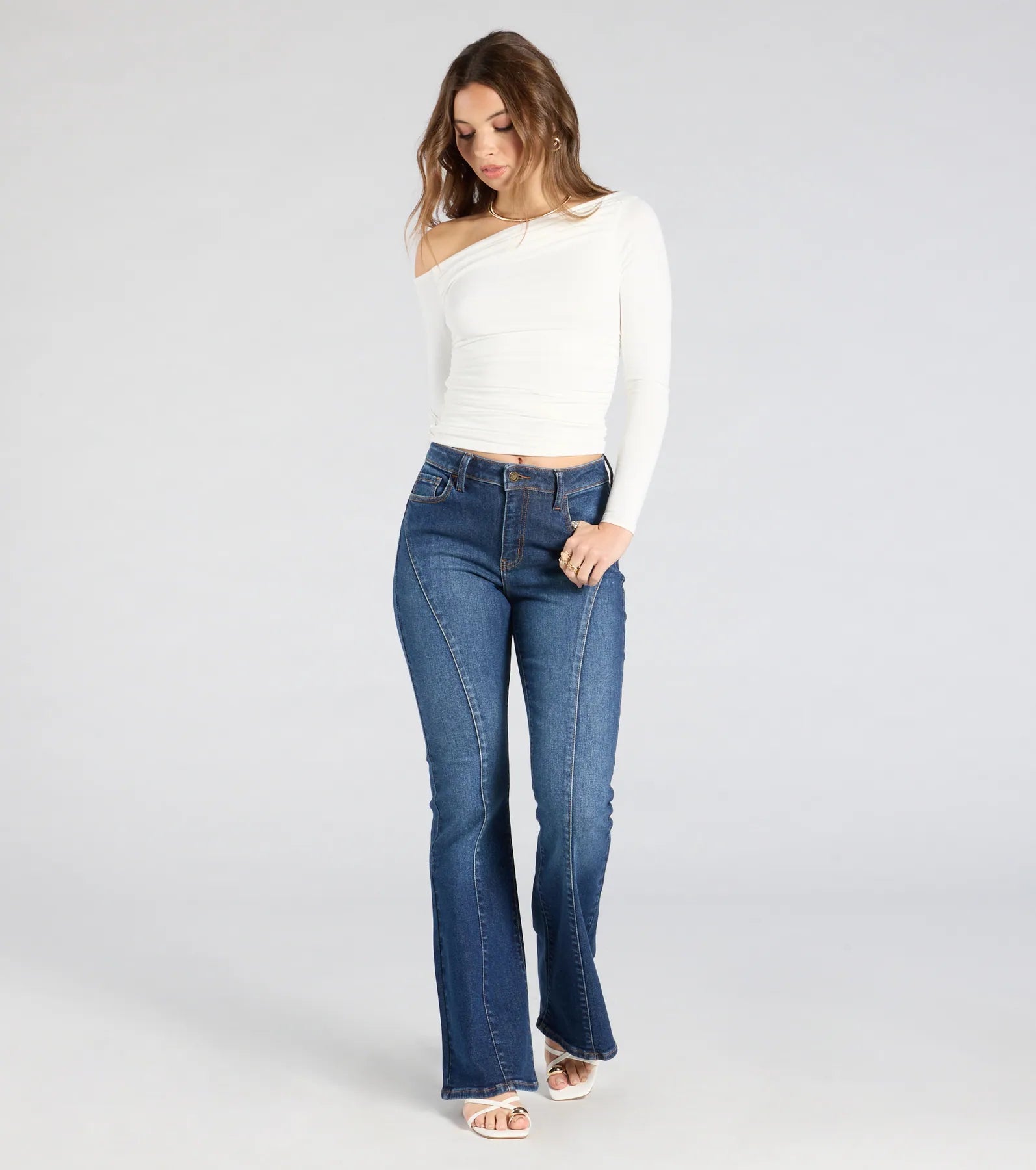 Ultimate Curve-Hugging Mid-Rise Flare Jeans