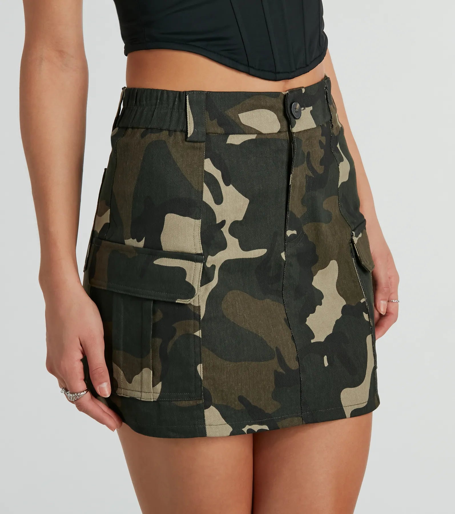 Ultimate Camouflage Cargo Mini Skirt - Style & Function