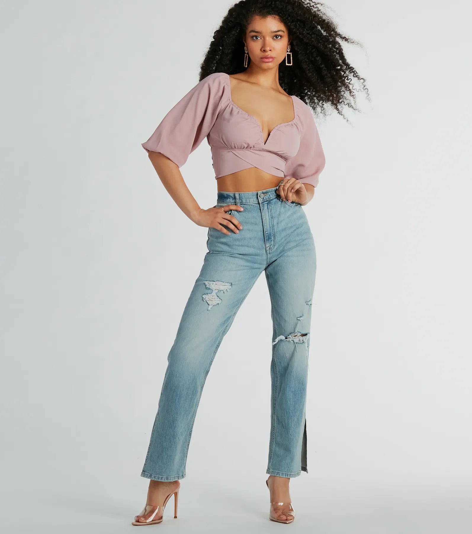 Ultimate Romance Off-The-Shoulder Tie Back Crop Top