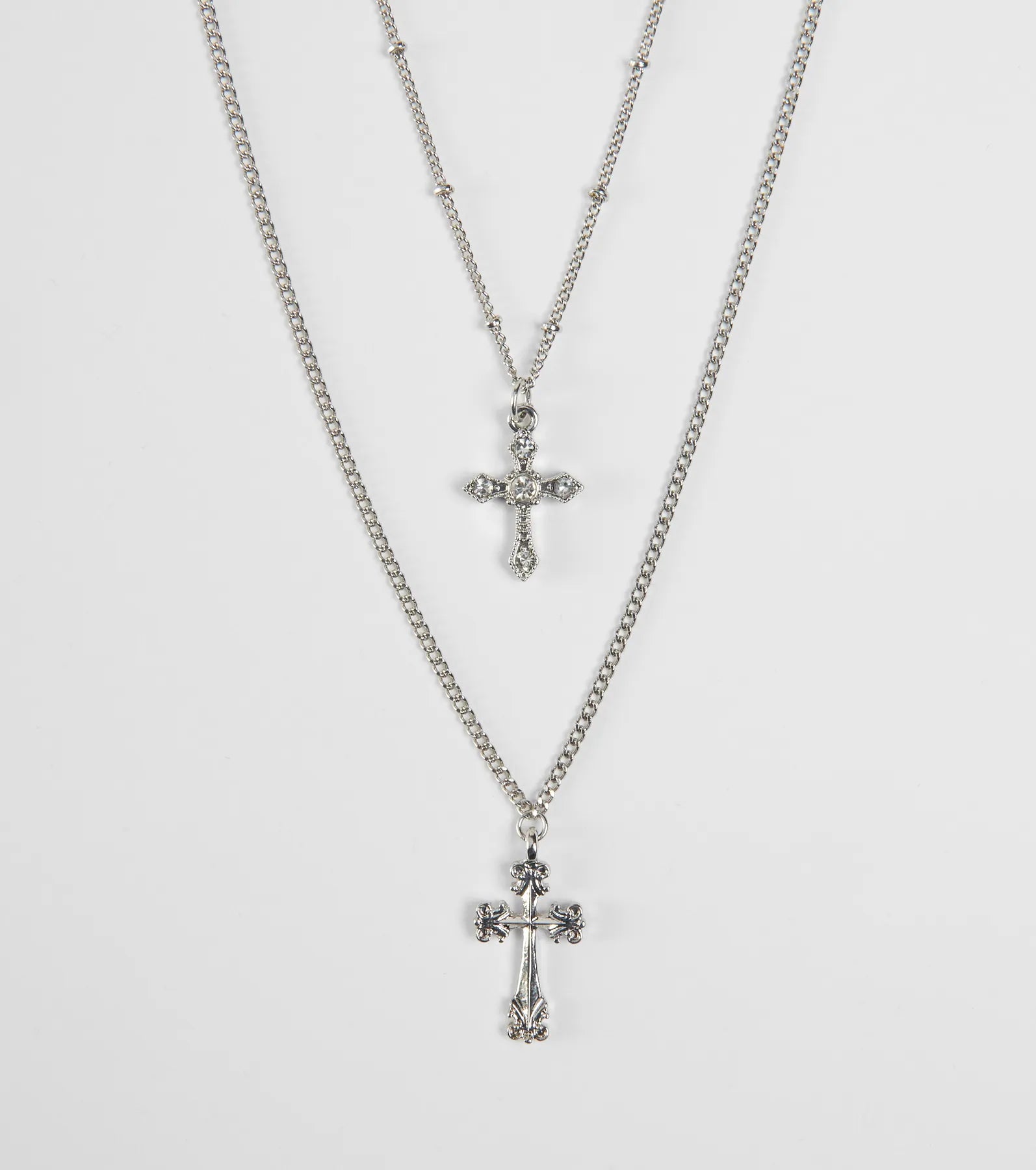 Ultimate Joyful Glam Layered Cross Charm Necklace