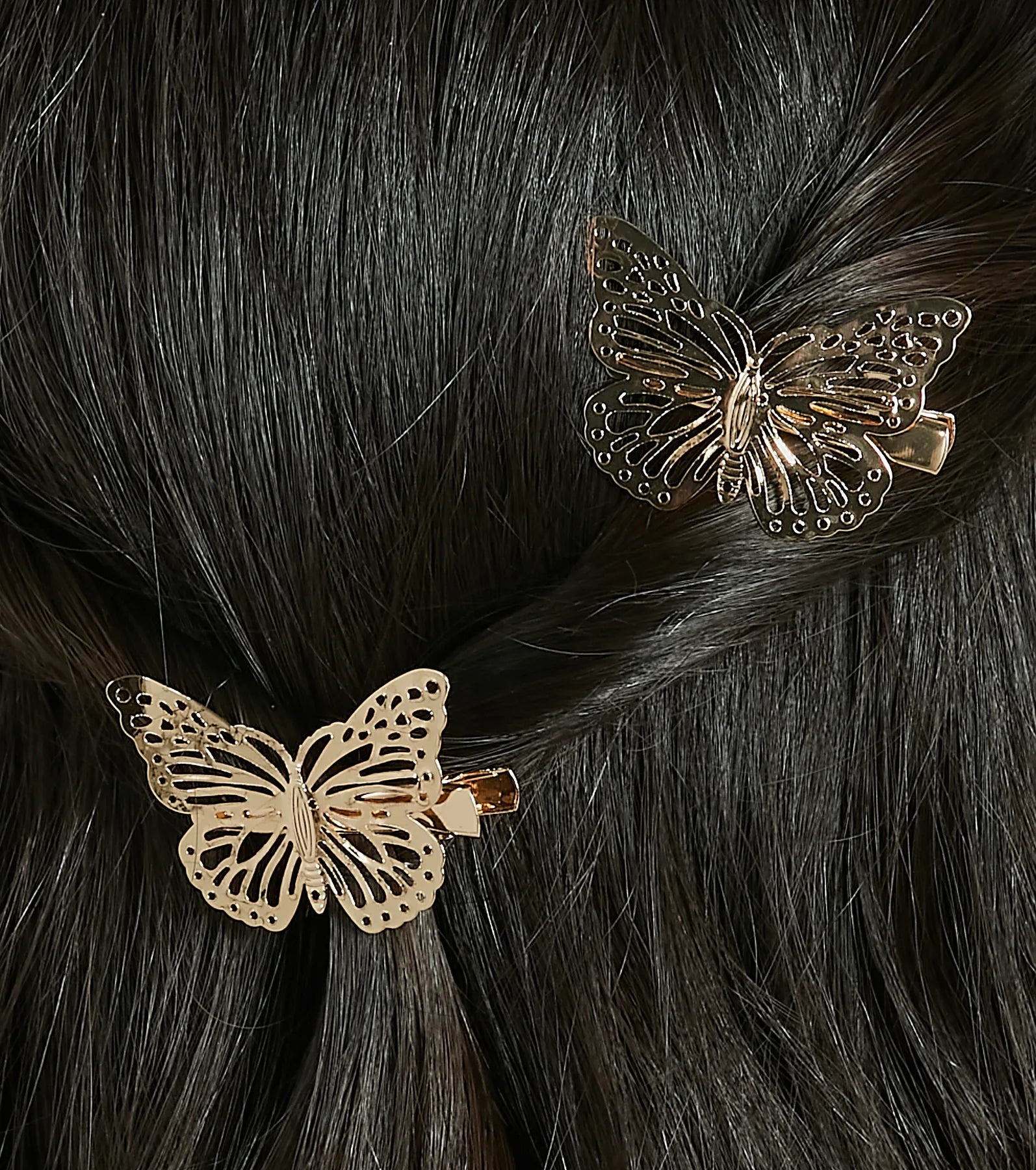 Premium Butterfly Hair Clips - Ultimate Gold Set