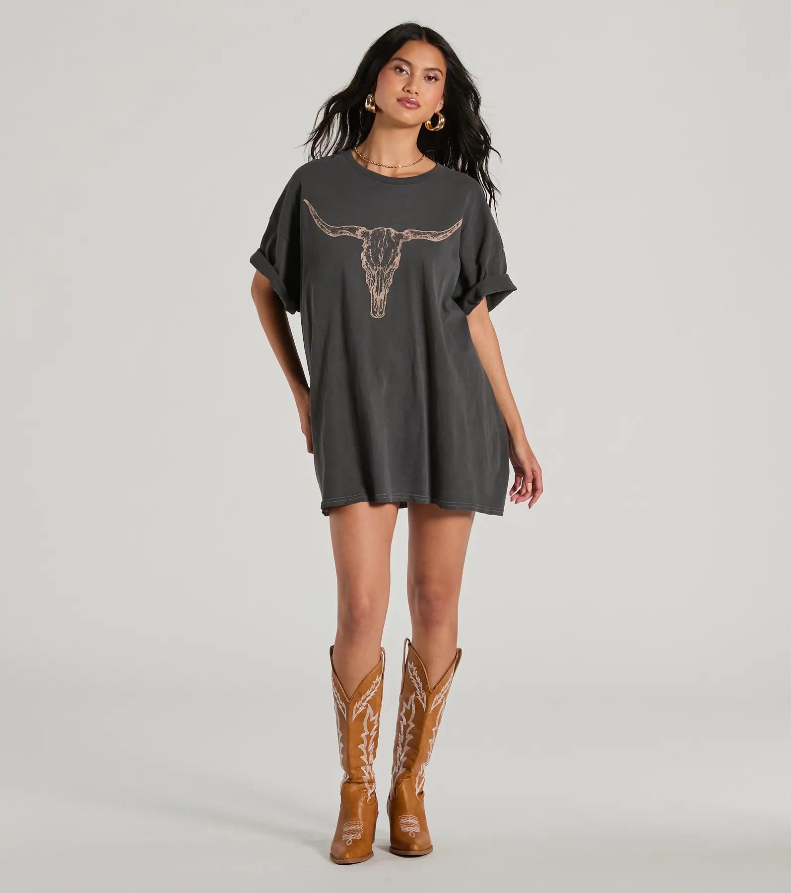 Ultimate Cowgirl Chic Longhorn Graphic Tee