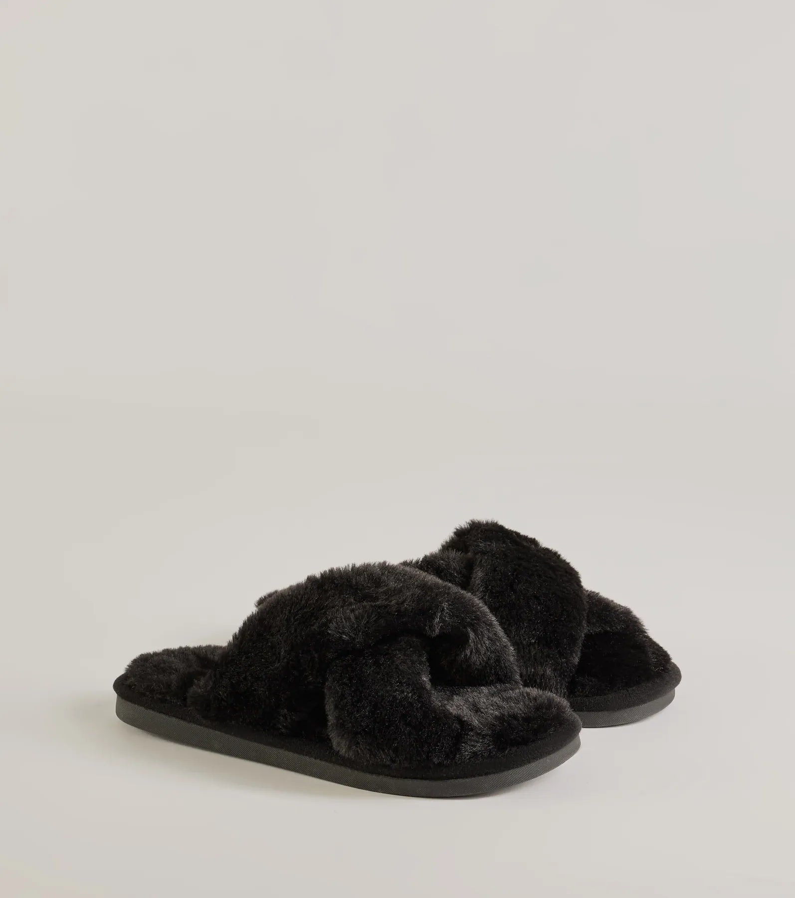 So Cozy Premium Faux Fur Criss-Cross Slides - Ultimate Comfort