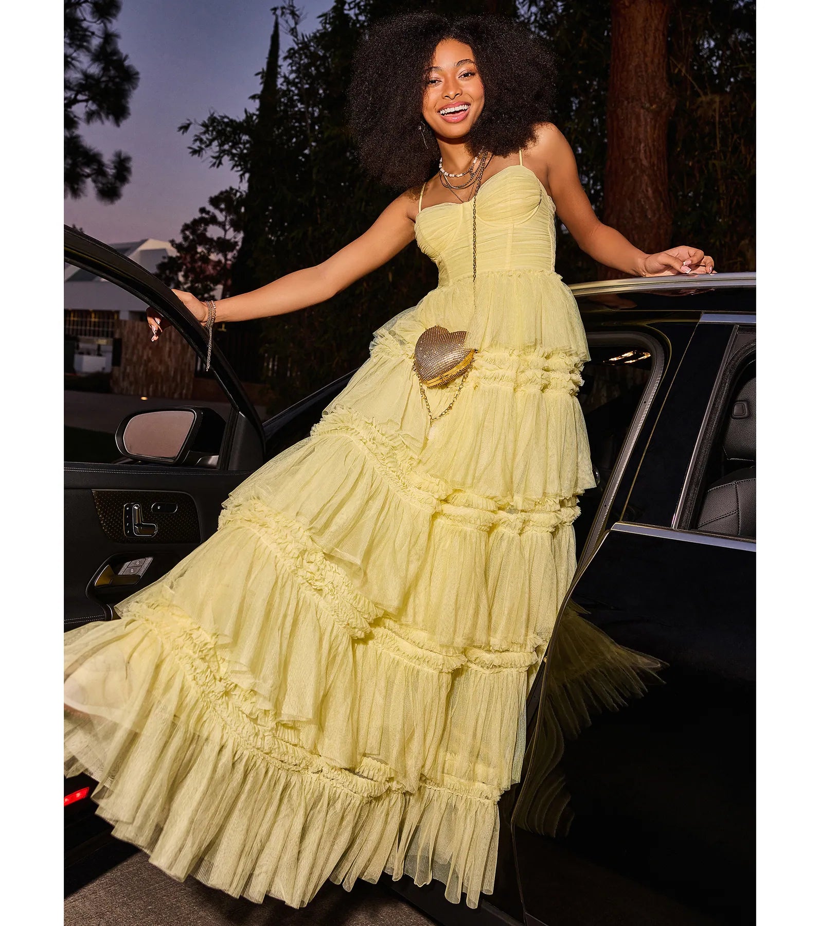 Premium Harper Corset Ruffle A-Line Formal Dress - Ultimate Elegance