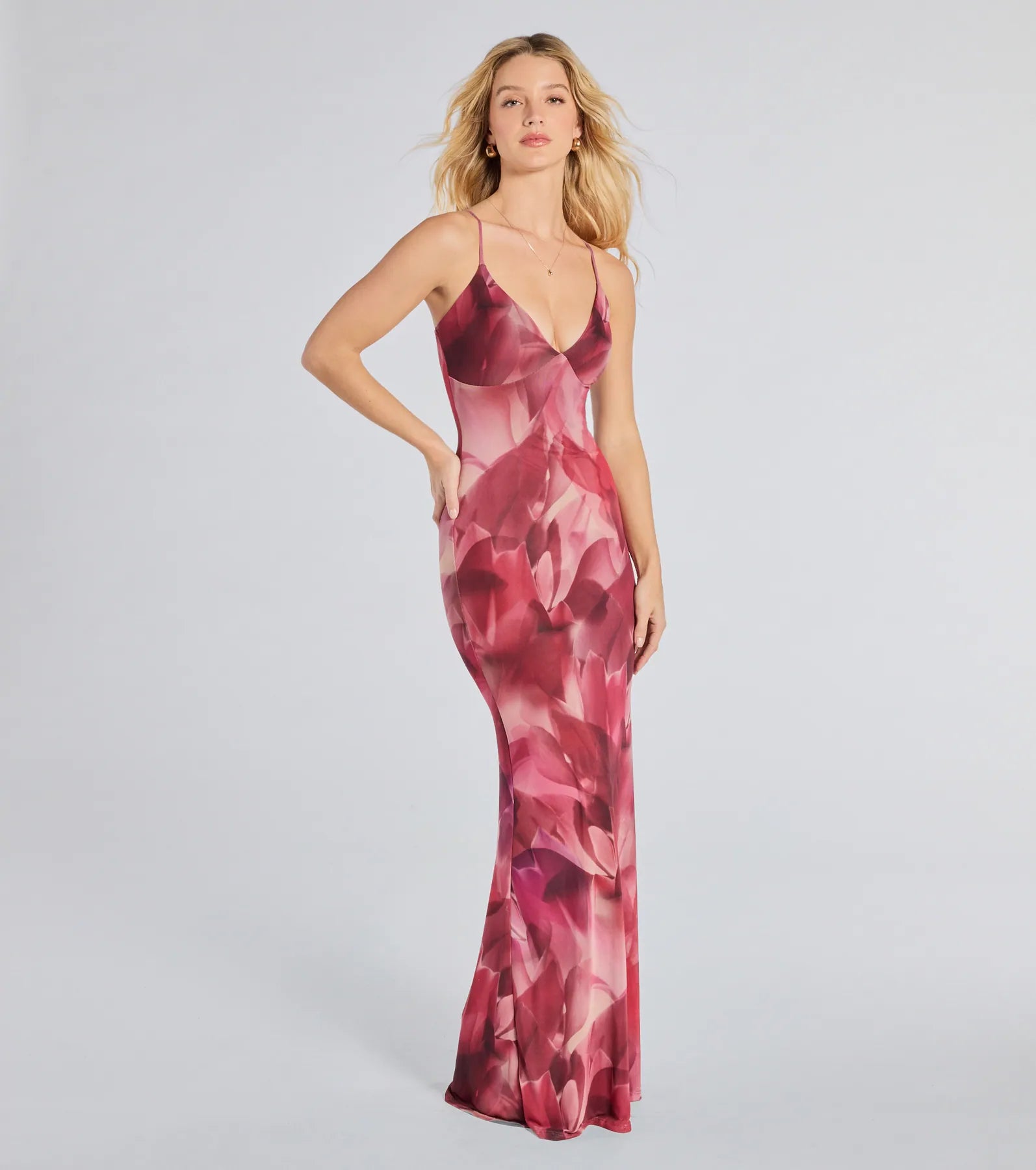 Ultimate Paradise Floral Mesh Maxi Dress