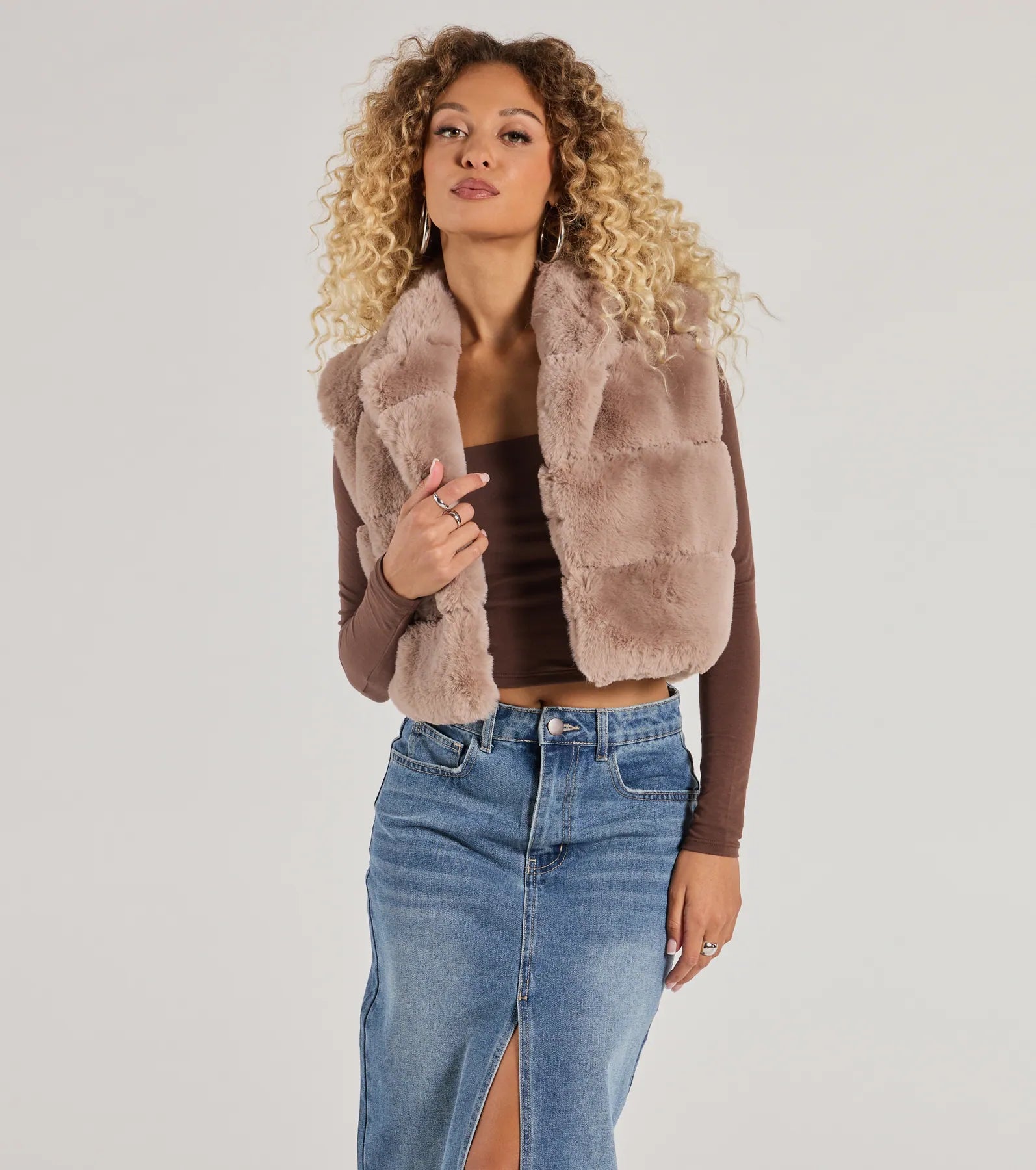 Premium Faux Fur Cropped Vest - Ultimate Winter Style