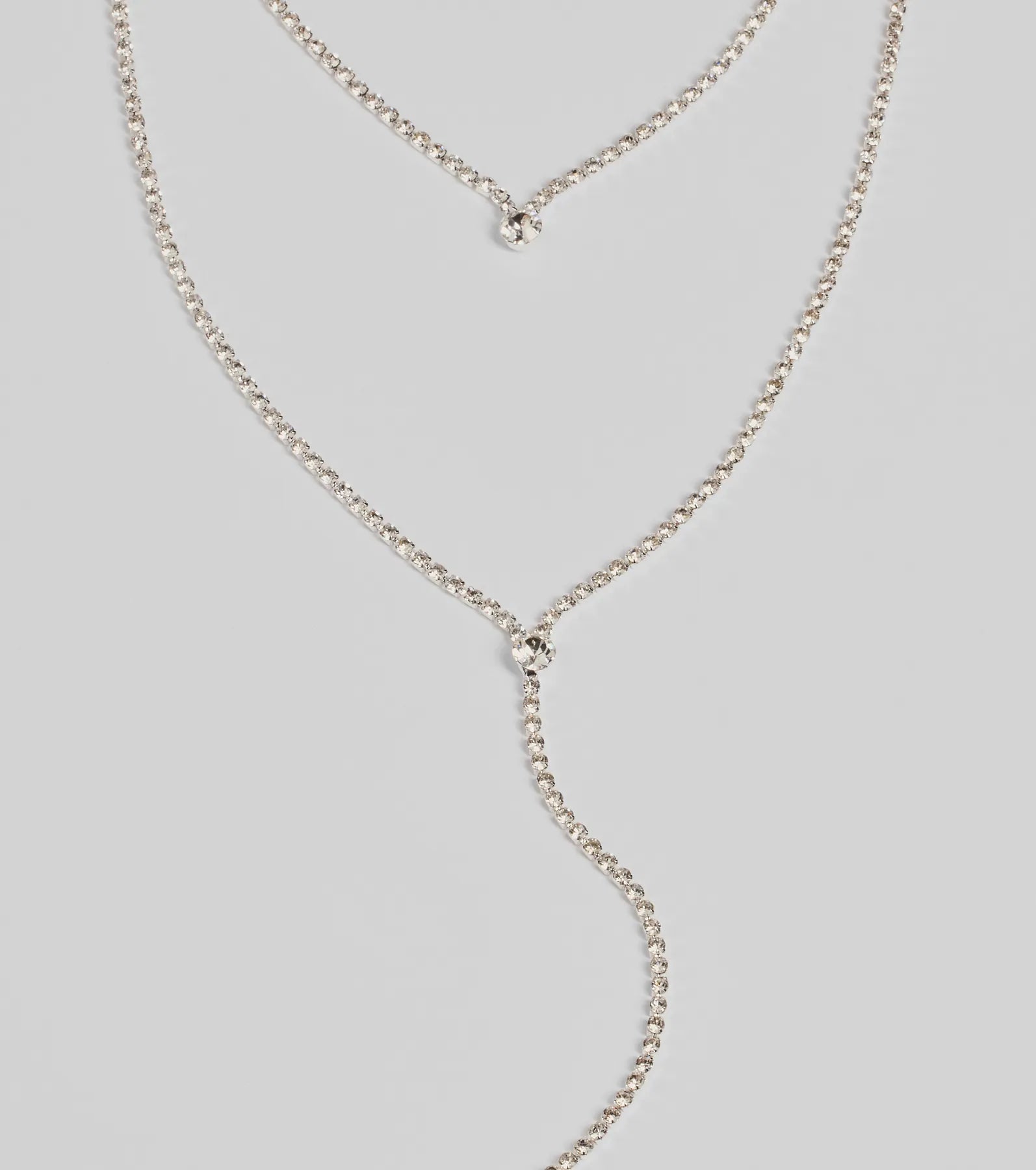 Premium Glamour Rhinestone Lariat Necklace - Ultimate Statement Piece