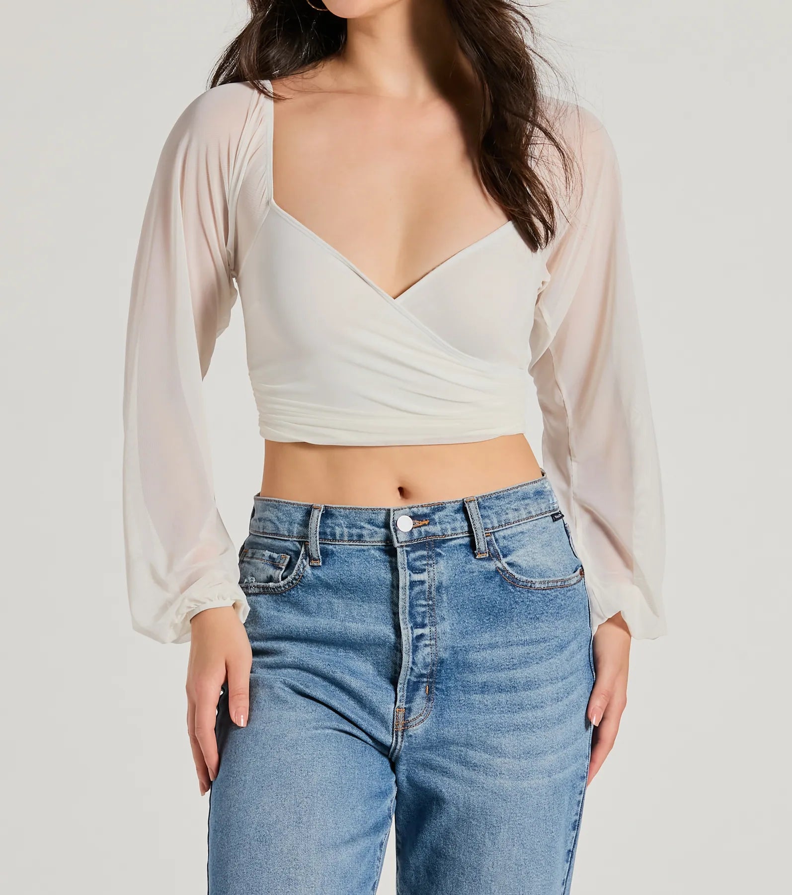 Ultimate Surplice V-Neck Crop Top - Stay Ahead of the Trend