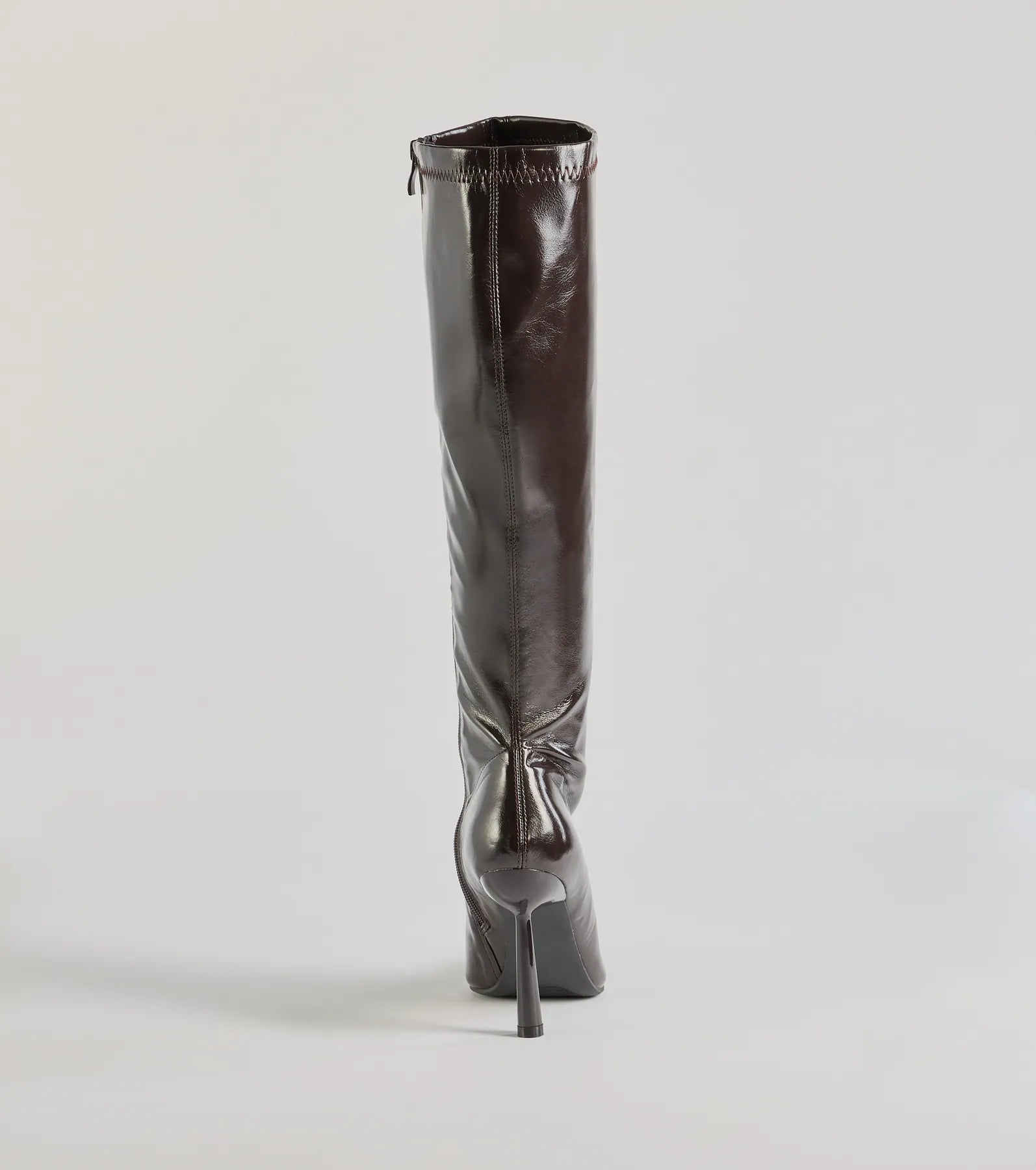 Ultimate Major Strut Faux Leather Knee-High Stiletto Boots - Upgrade Your Style