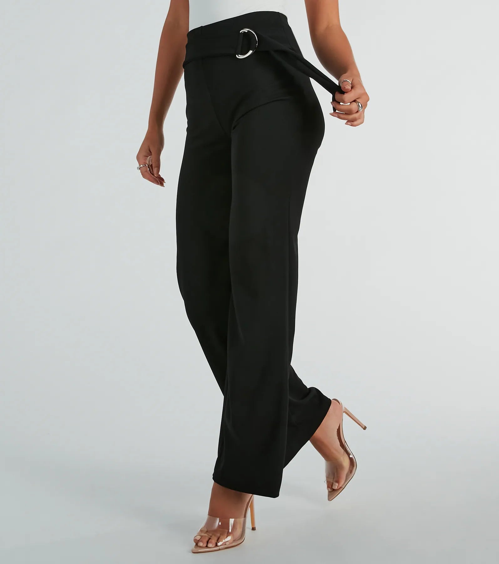 Premium High-Rise Straight-Leg Crepe Pants - Upgrade Your Workwear Style