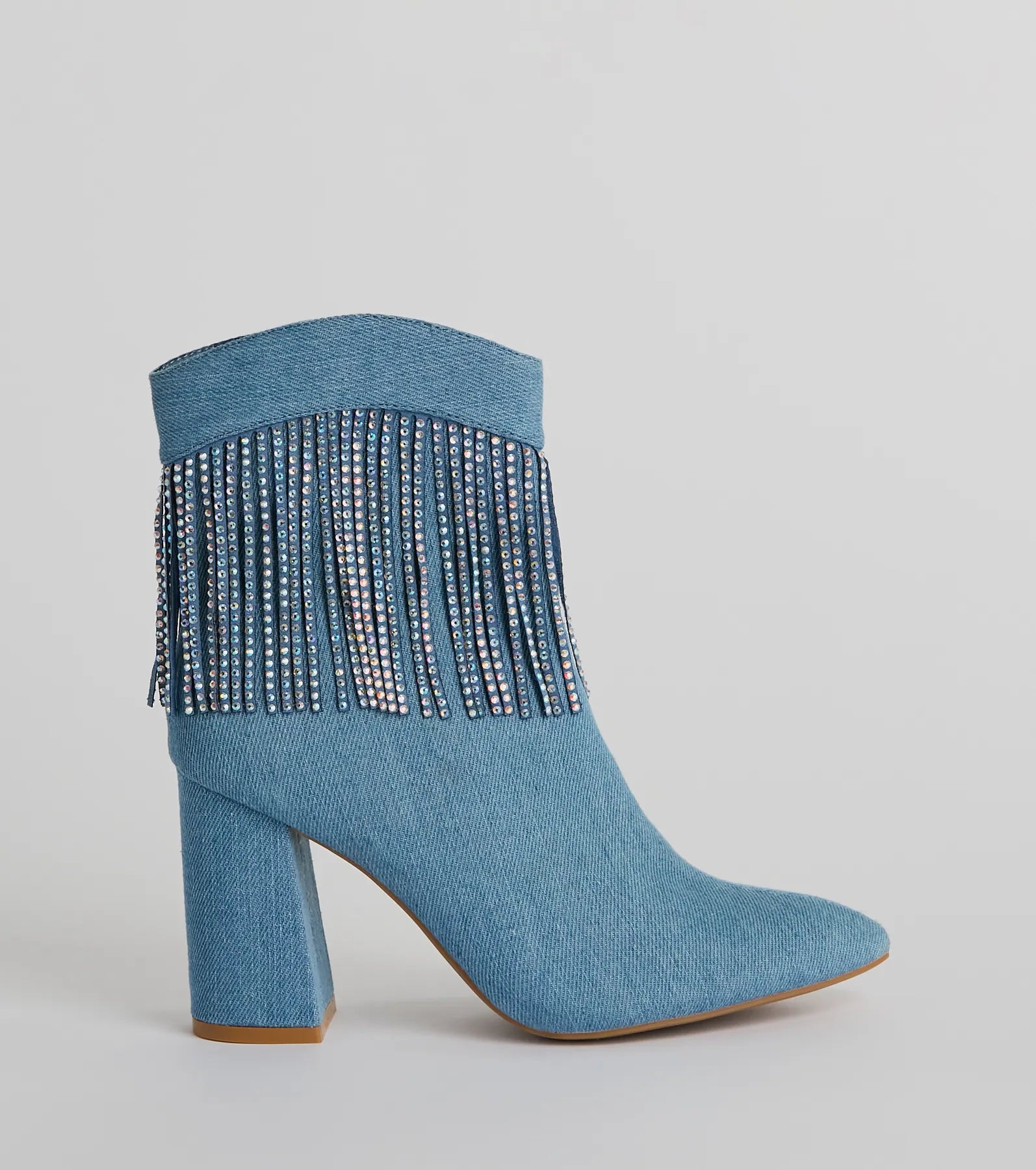 Ultimate Glam Rhinestone Fringe Western Booties