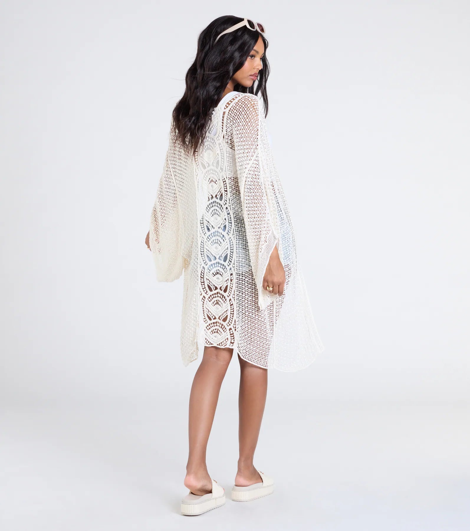 Premium Sheer Crochet Kimono - Ultimate Beach Cover-Up