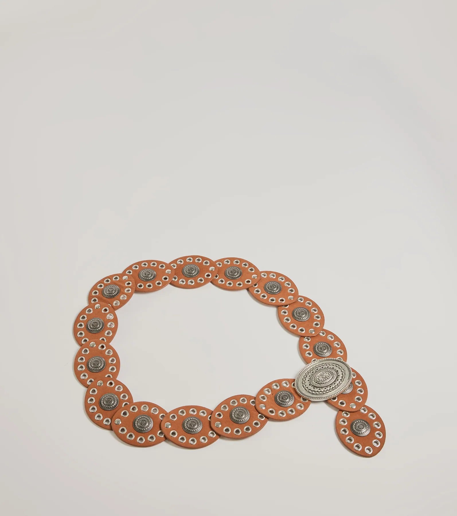 Premium Oval Medallion Concho Belt - Ultimate Style Statement