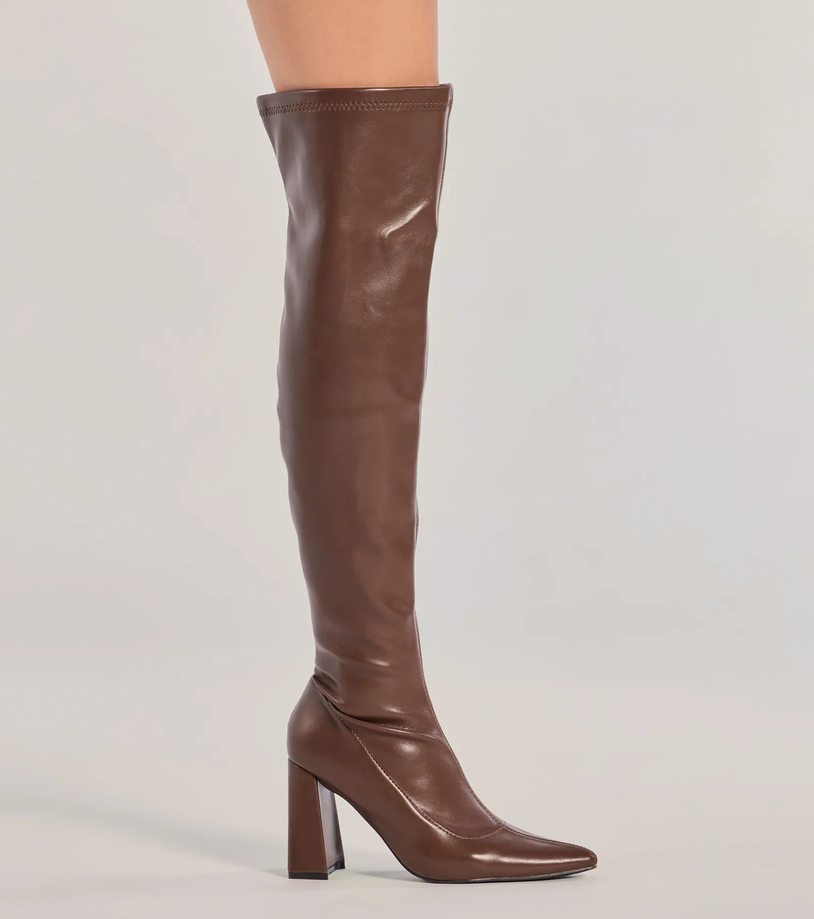 Premium Over-The-Knee Block Heel Boots - Ultimate Chic Style