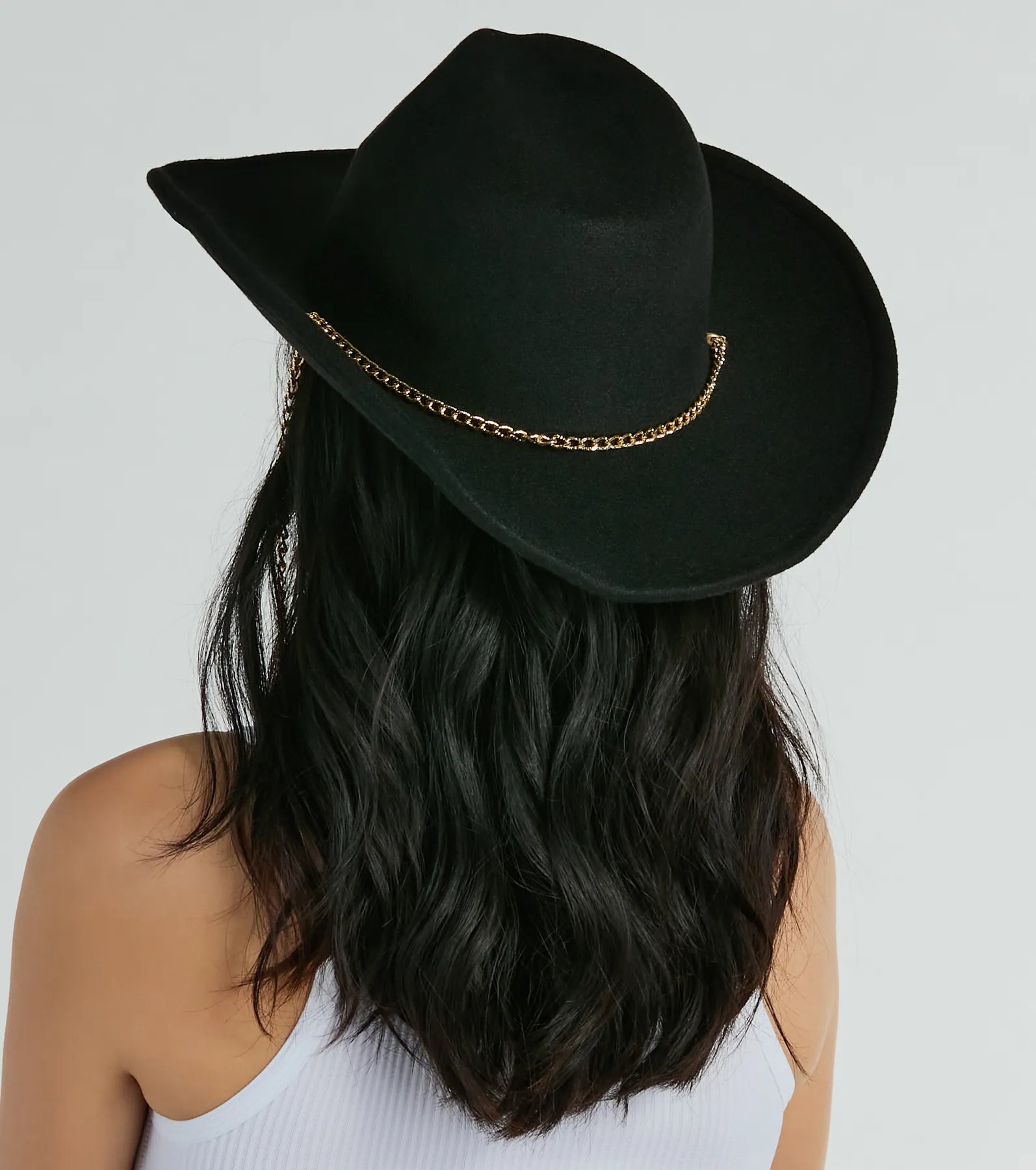 Premium Rodeo-Ready Chain-Trim Cowboy Hat - Ultimate Western Style