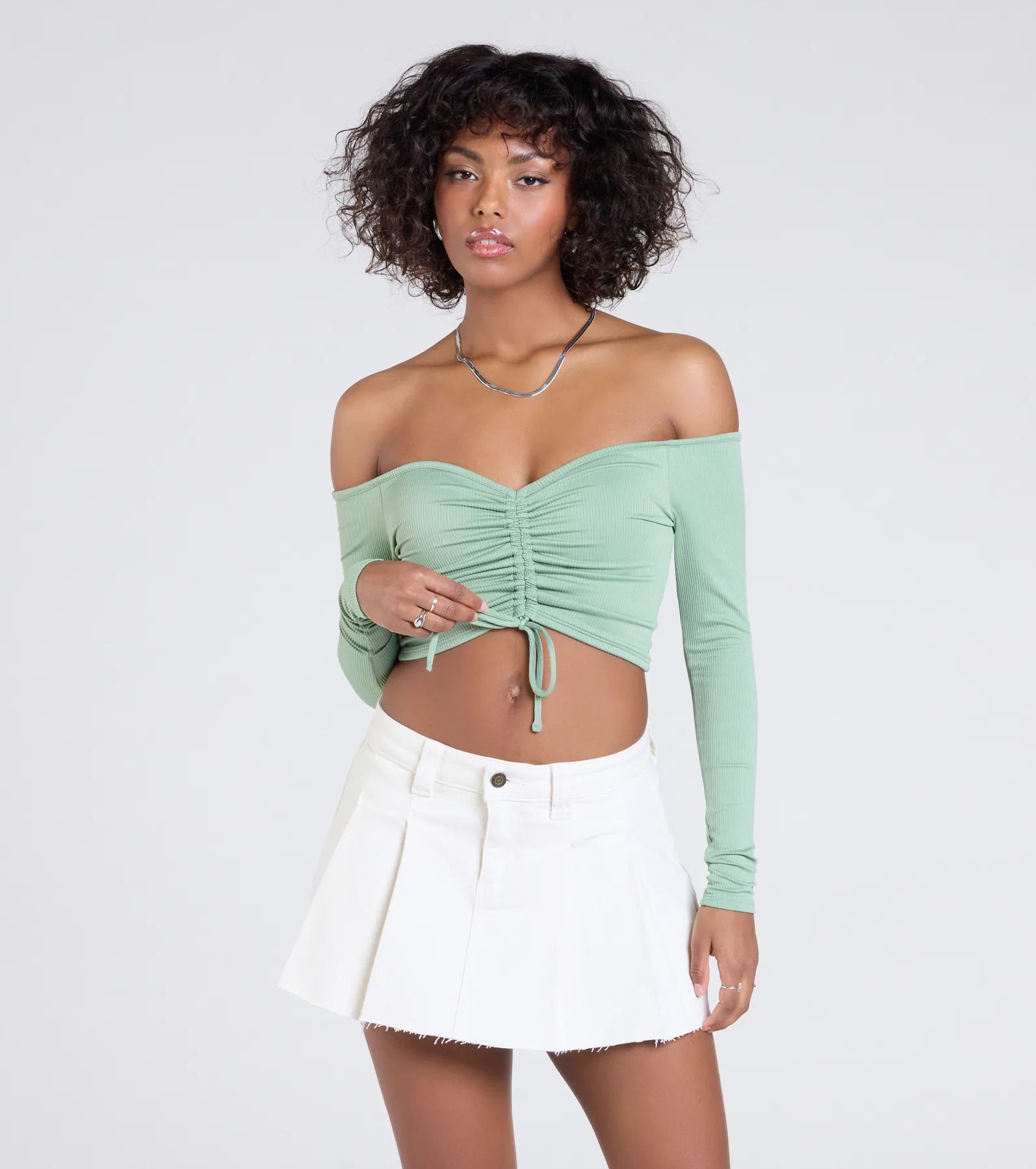 Ultimate Sultry Off-The-Shoulder Crop Top | Premium Stretch Fit