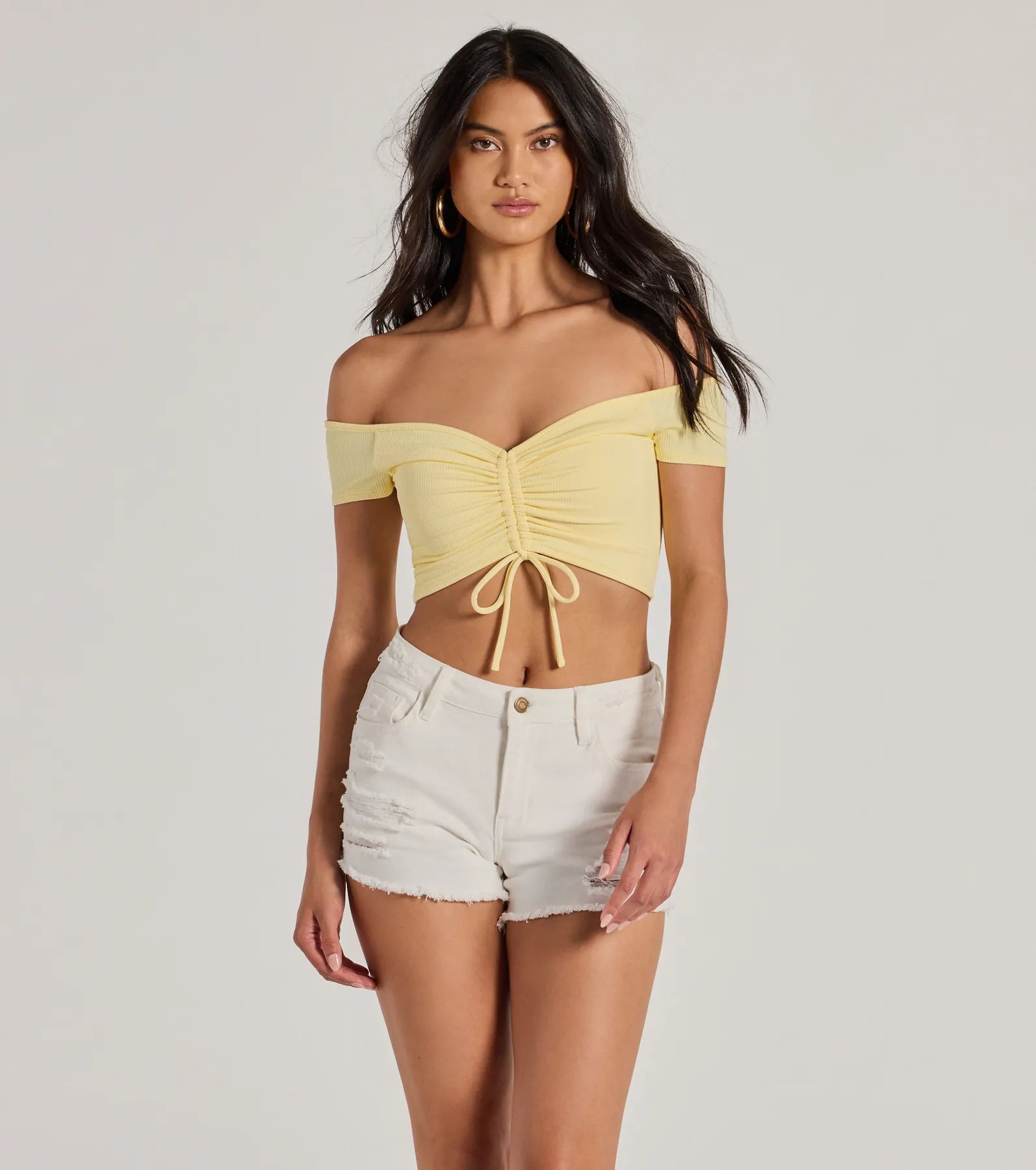 Ultimate Sweetheart Off-The-Shoulder Crop Top