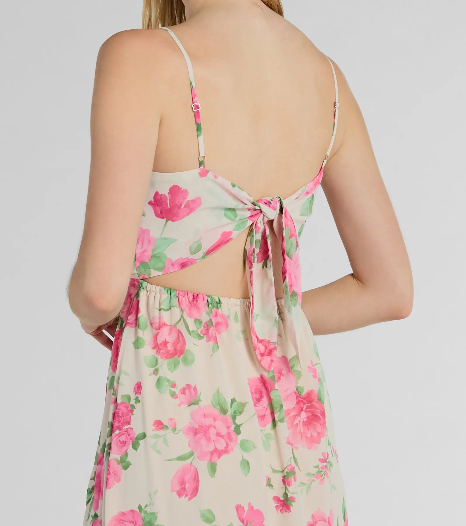 Ultimate Romance Rose Floral Chiffon Dress