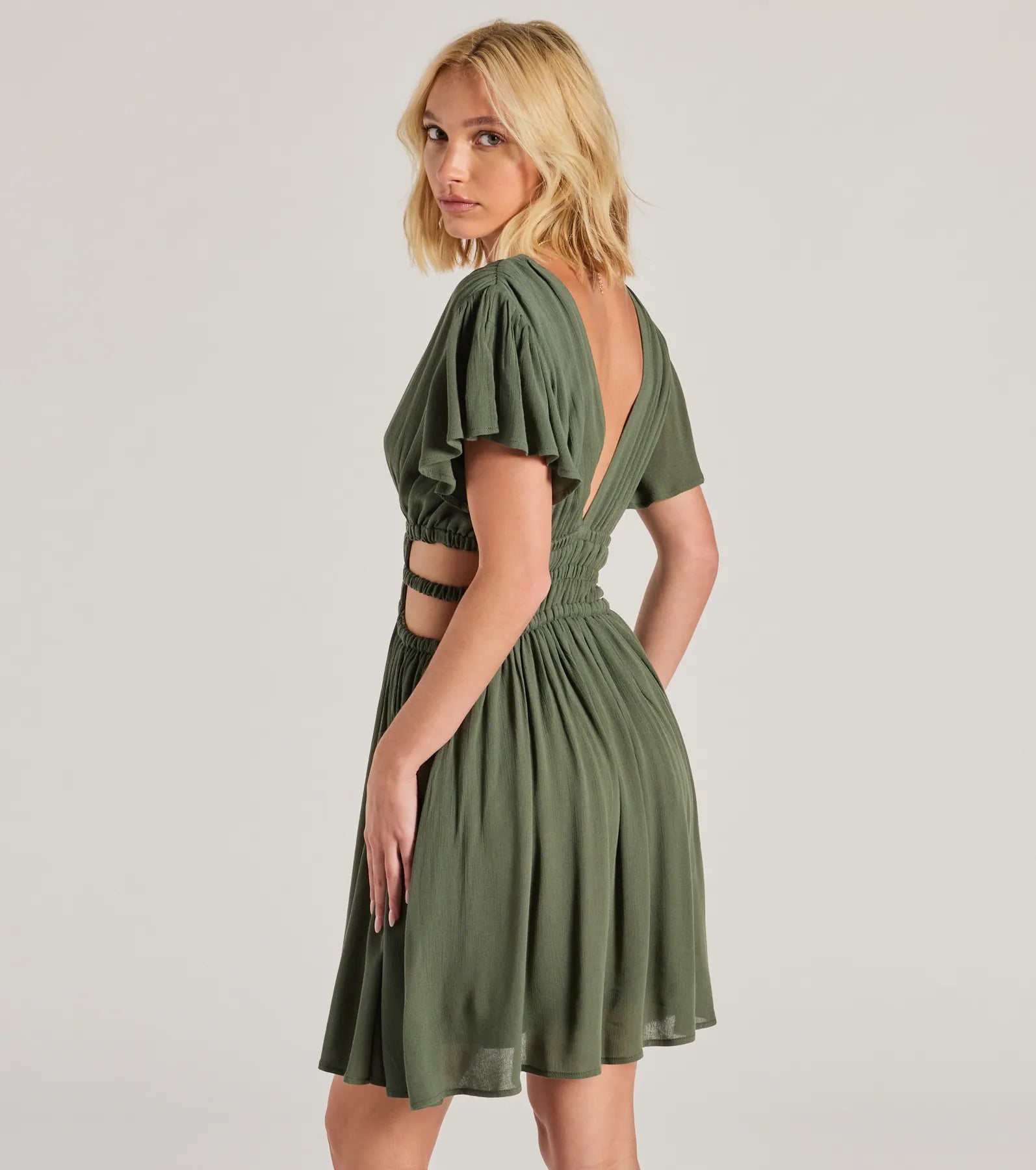 Ultimate Allure V-Neck Cutout Skater Dress