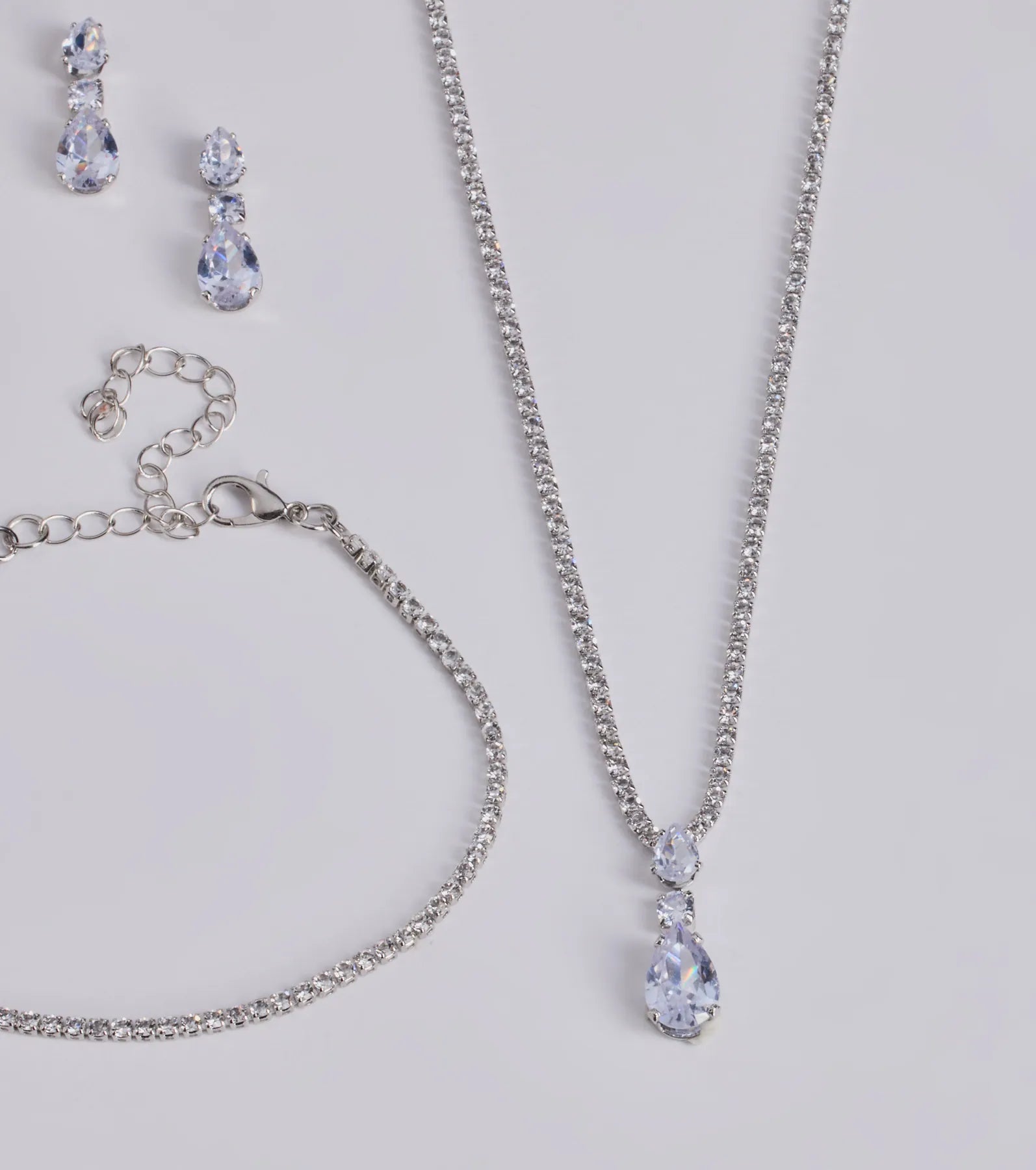 Premium Elegance Rhinestone Jewelry Set