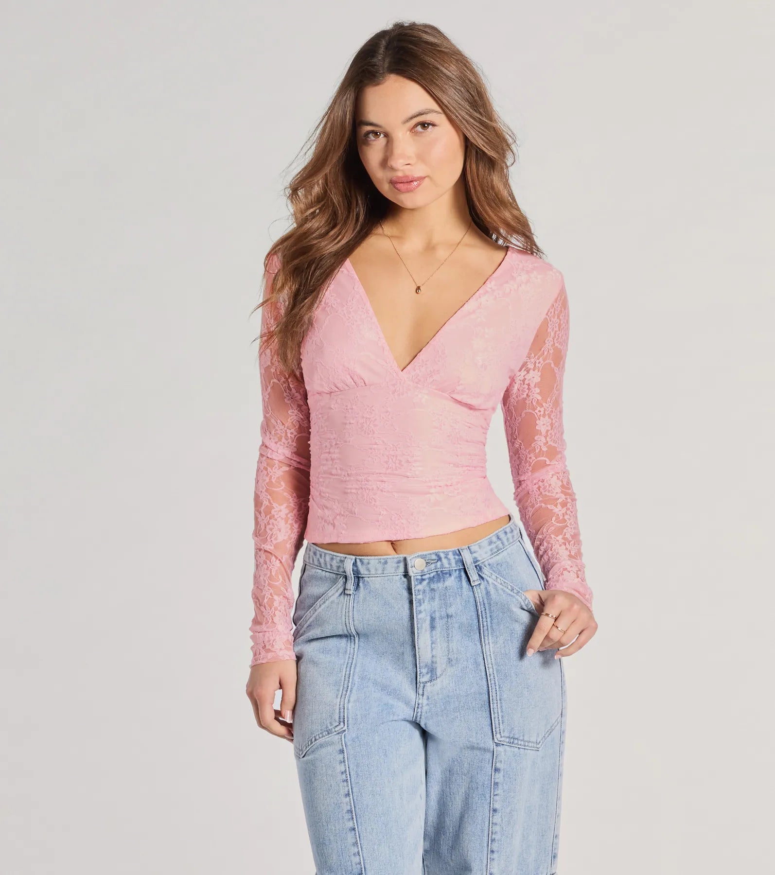 Premium Lace Tie-Back Crop Top - Ultimate Modern Romance